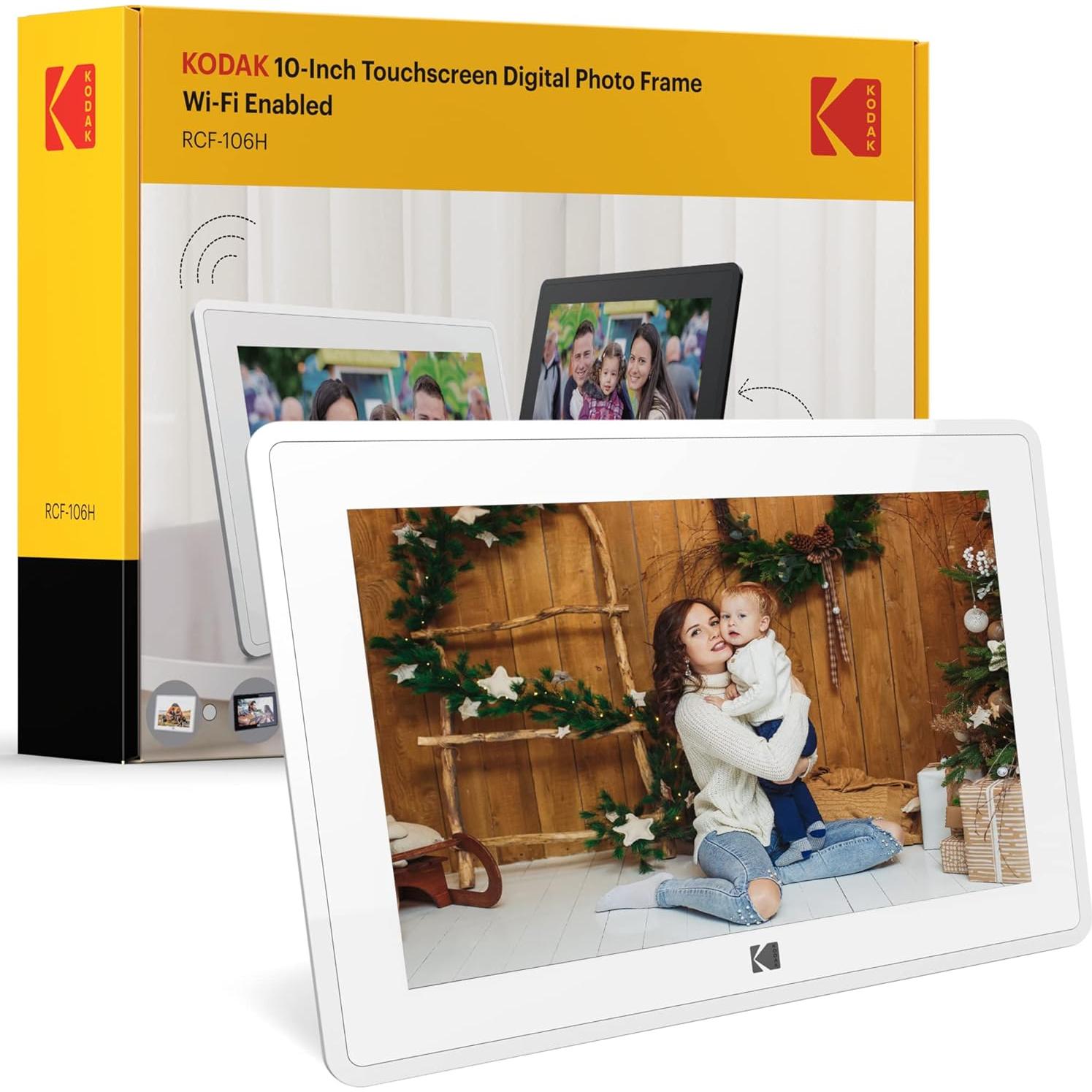 Marco de fotos digital Kodak 10.1" Wi-Fi 16GB HD Blanco
