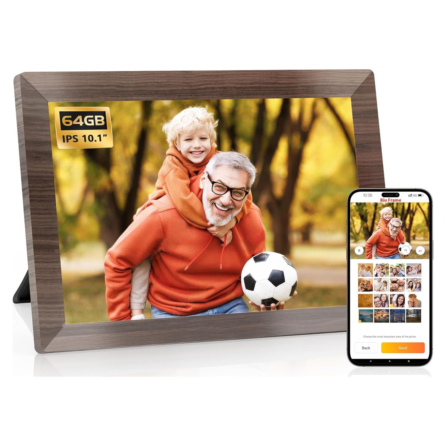 Marco de Fotos Digital WiFi HAOVM 10.1" HD 64GB