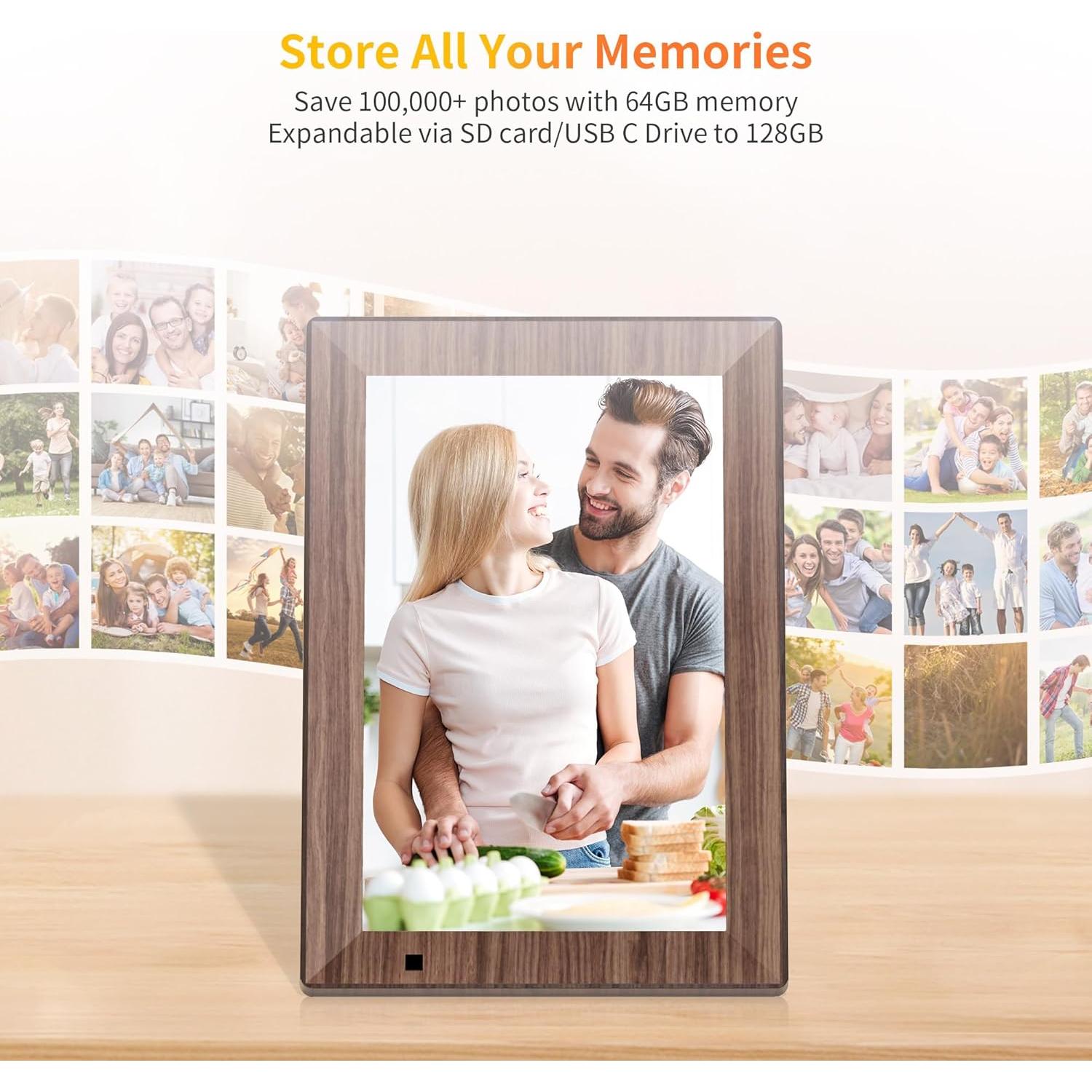 Marco de Fotos Digital WiFi HAOVM 10.1" HD 64GB