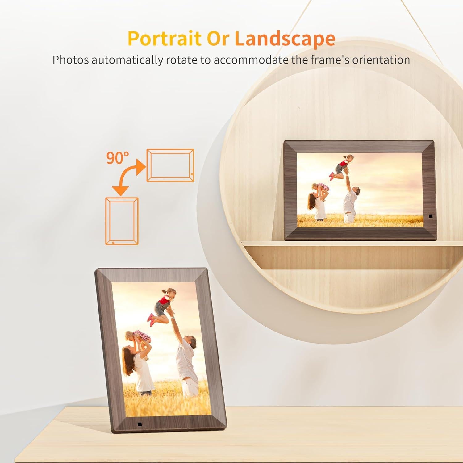 Marco de Fotos Digital WiFi HAOVM 10.1" HD 64GB