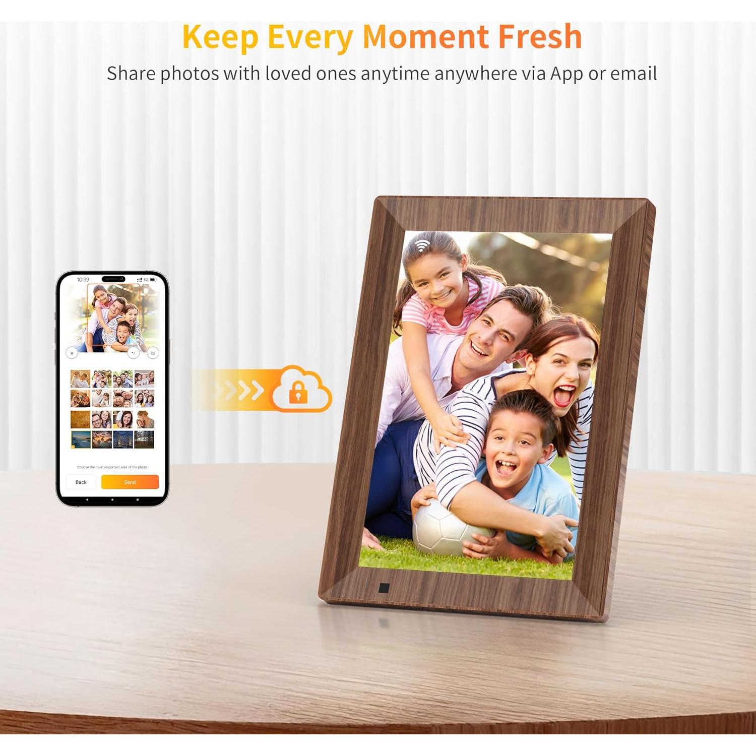 Marco de Fotos Digital WiFi HAOVM 10.1" HD 64GB