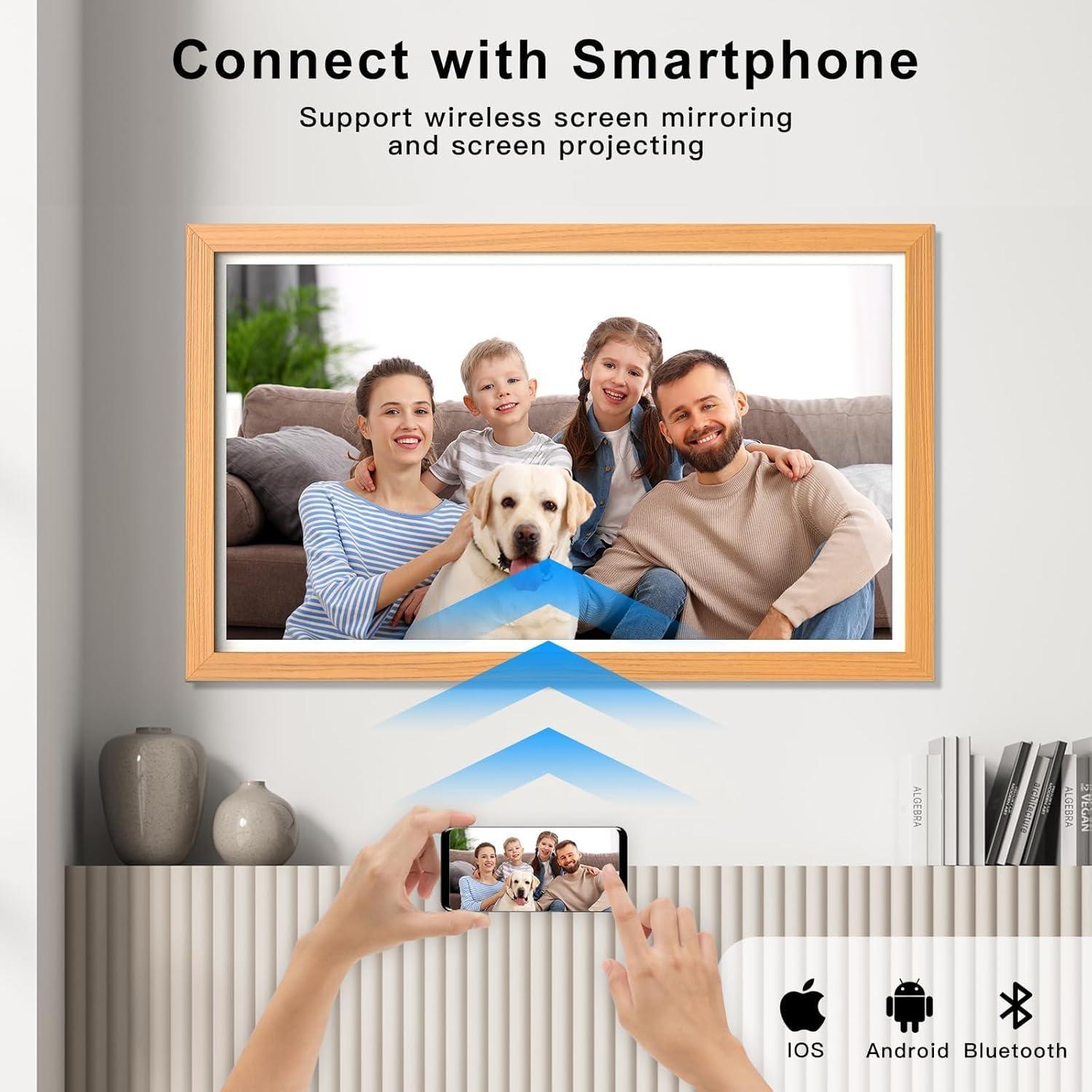 Marco de Fotos Digital Nethgrow 21.5" 1080P WiFi 32GB