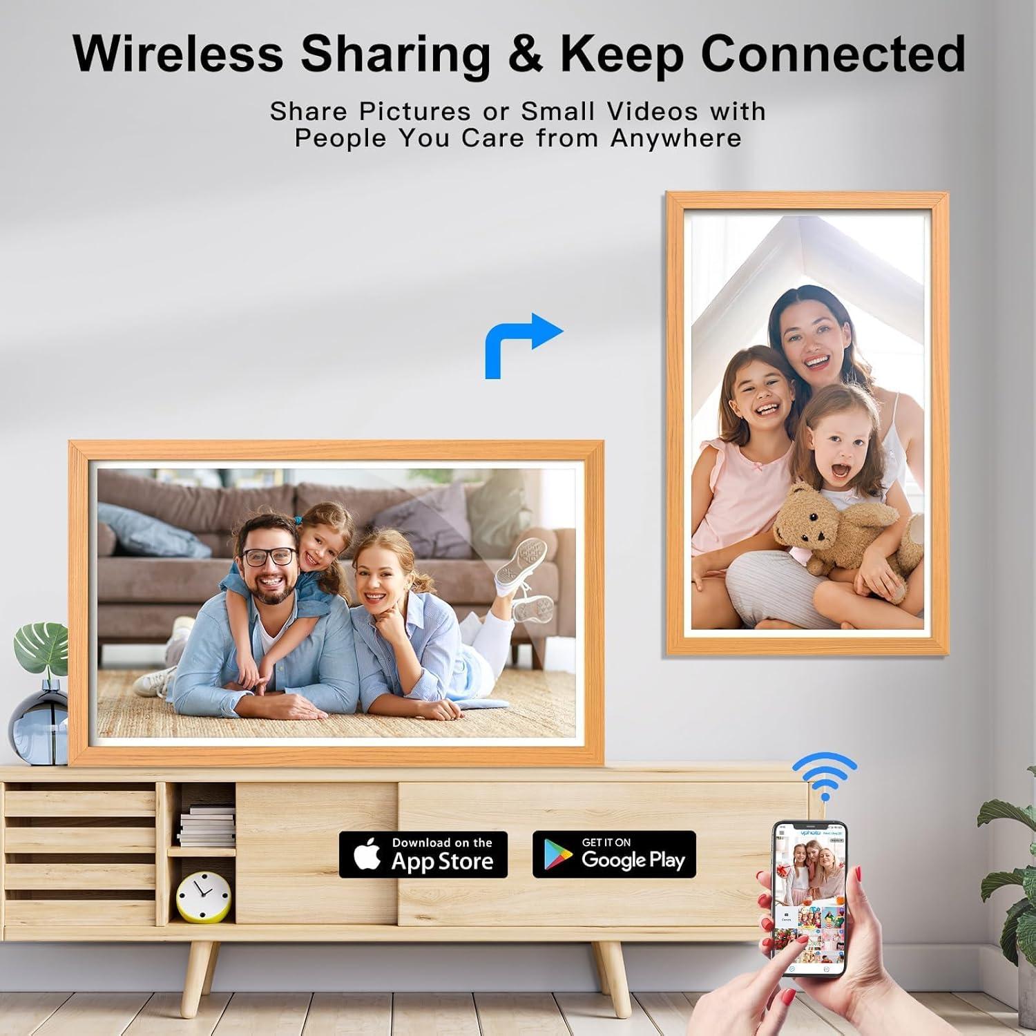 Marco de Fotos Digital Nethgrow 21.5" 1080P WiFi 32GB