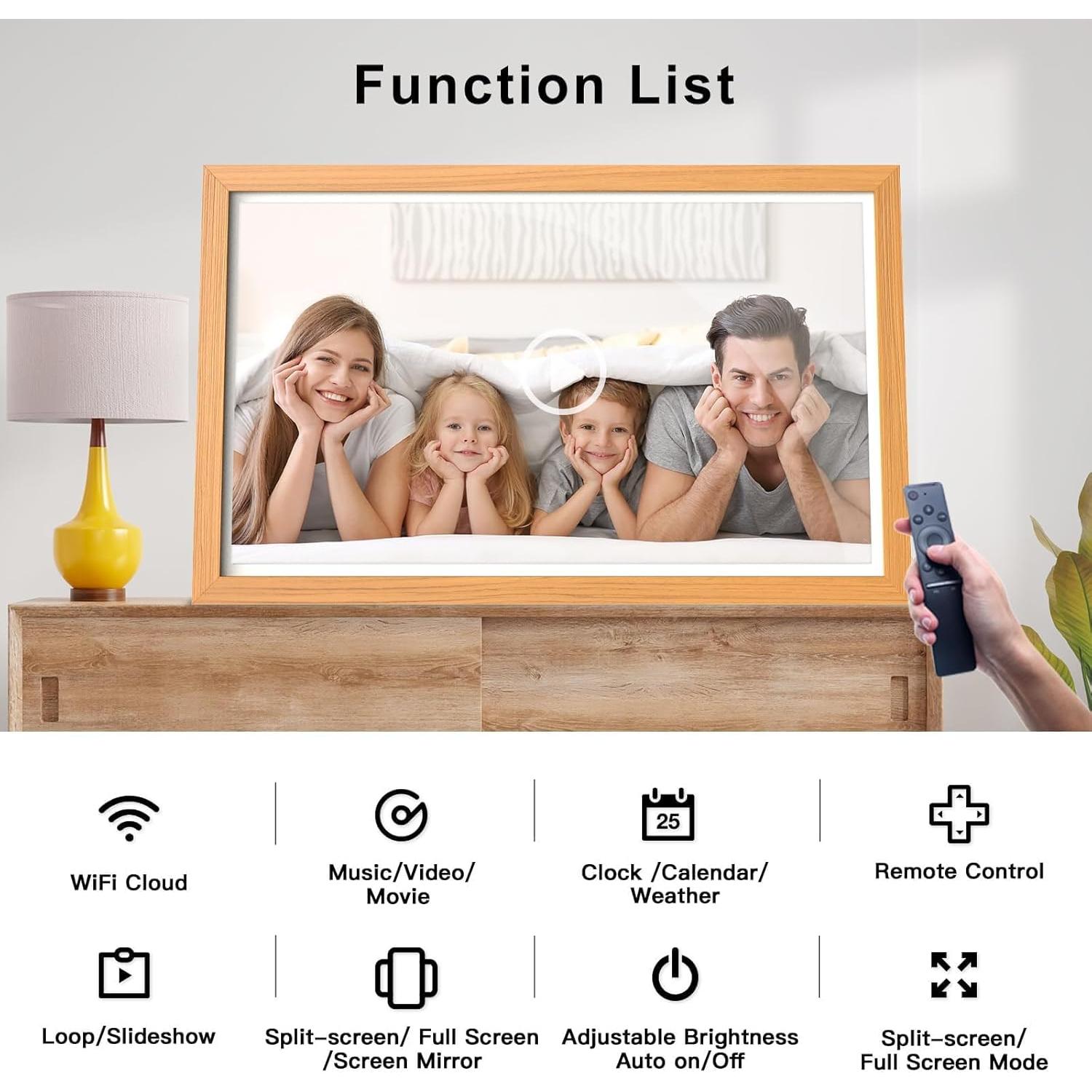 Marco de Fotos Digital Nethgrow 21.5" 1080P WiFi 32GB