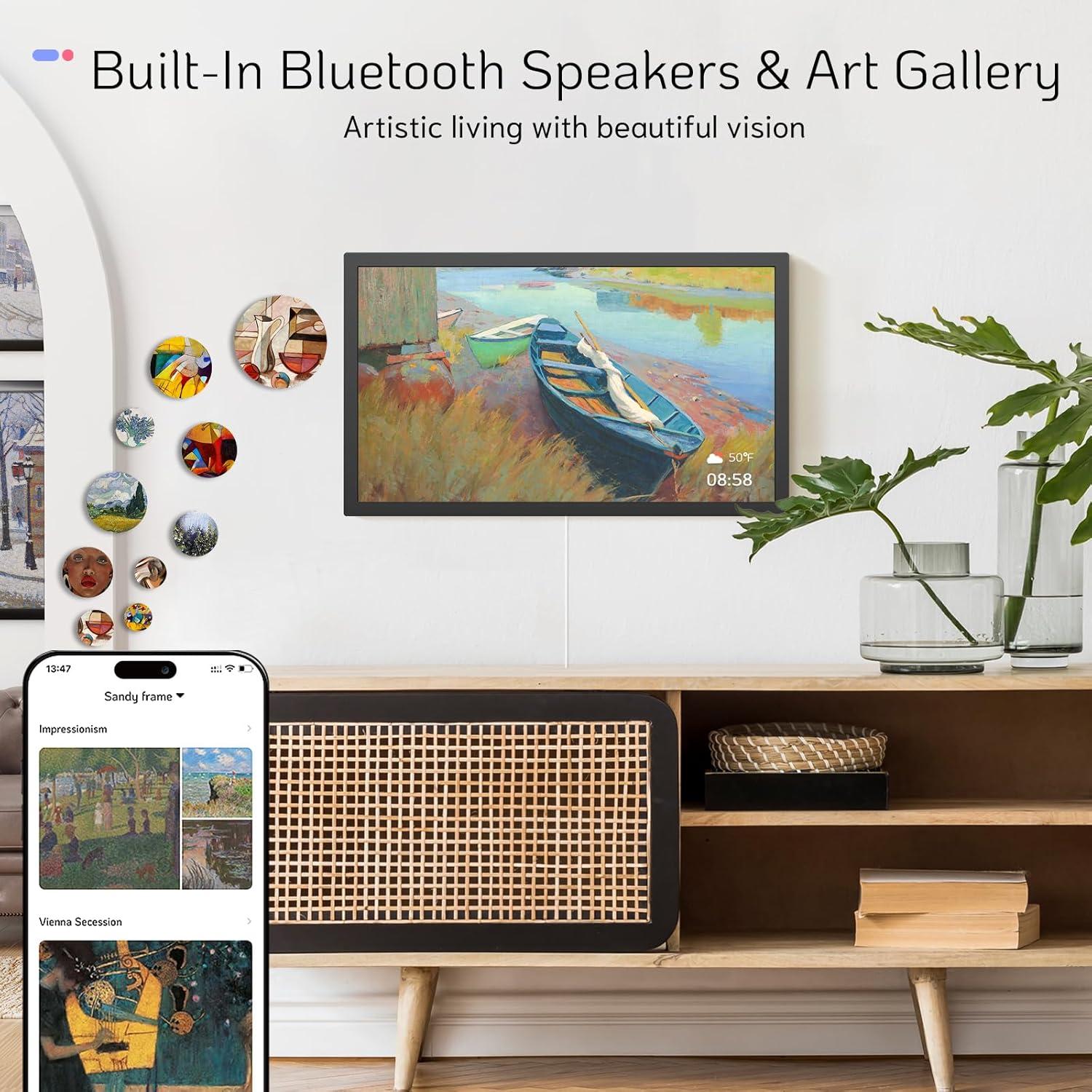 Marco Digital NexFoto 24" FHD WiFi 64GB Pantalla Táctil Negro