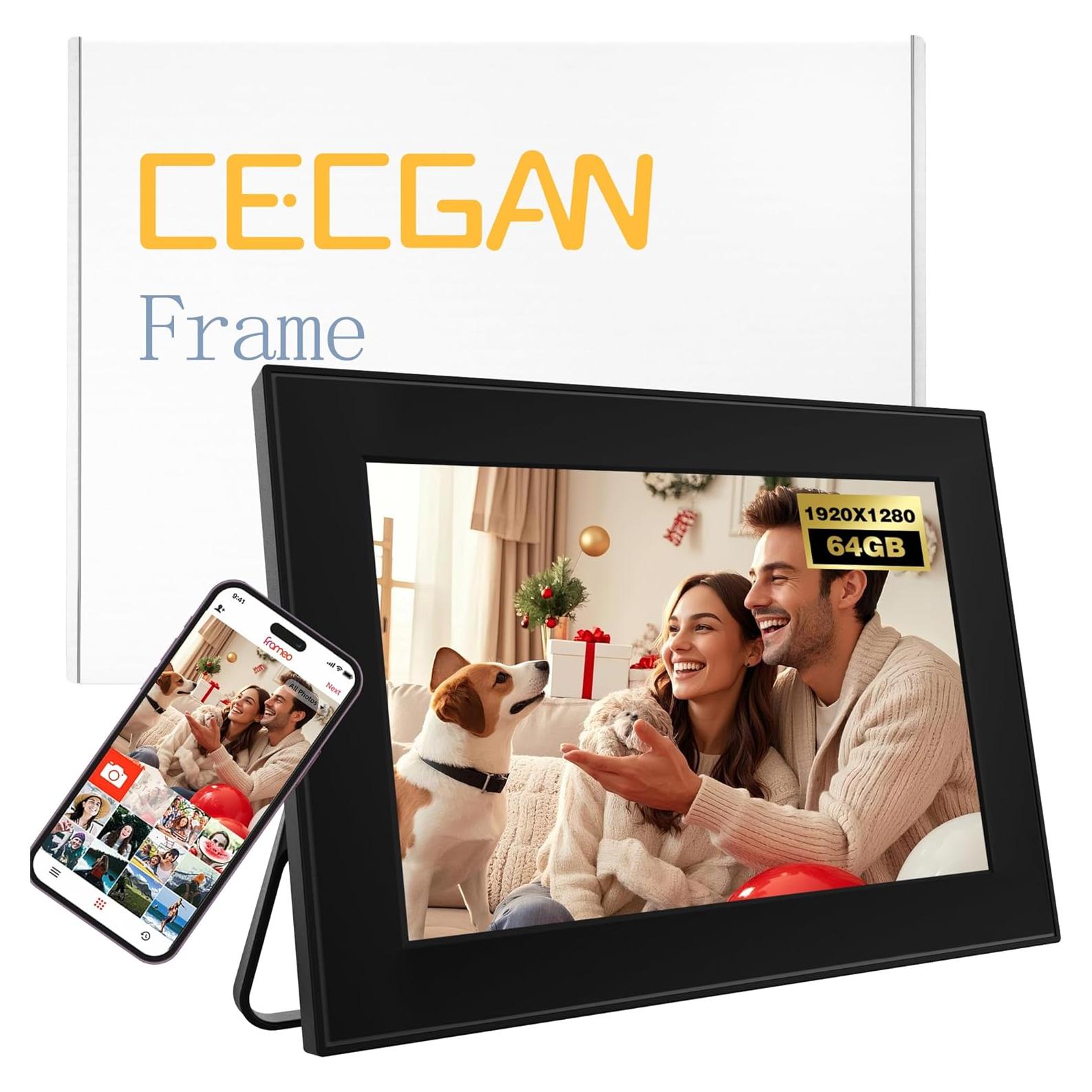 Marco de Foto Digital CECGAN 10.6" 64GB WiFi Pantalla Táctil