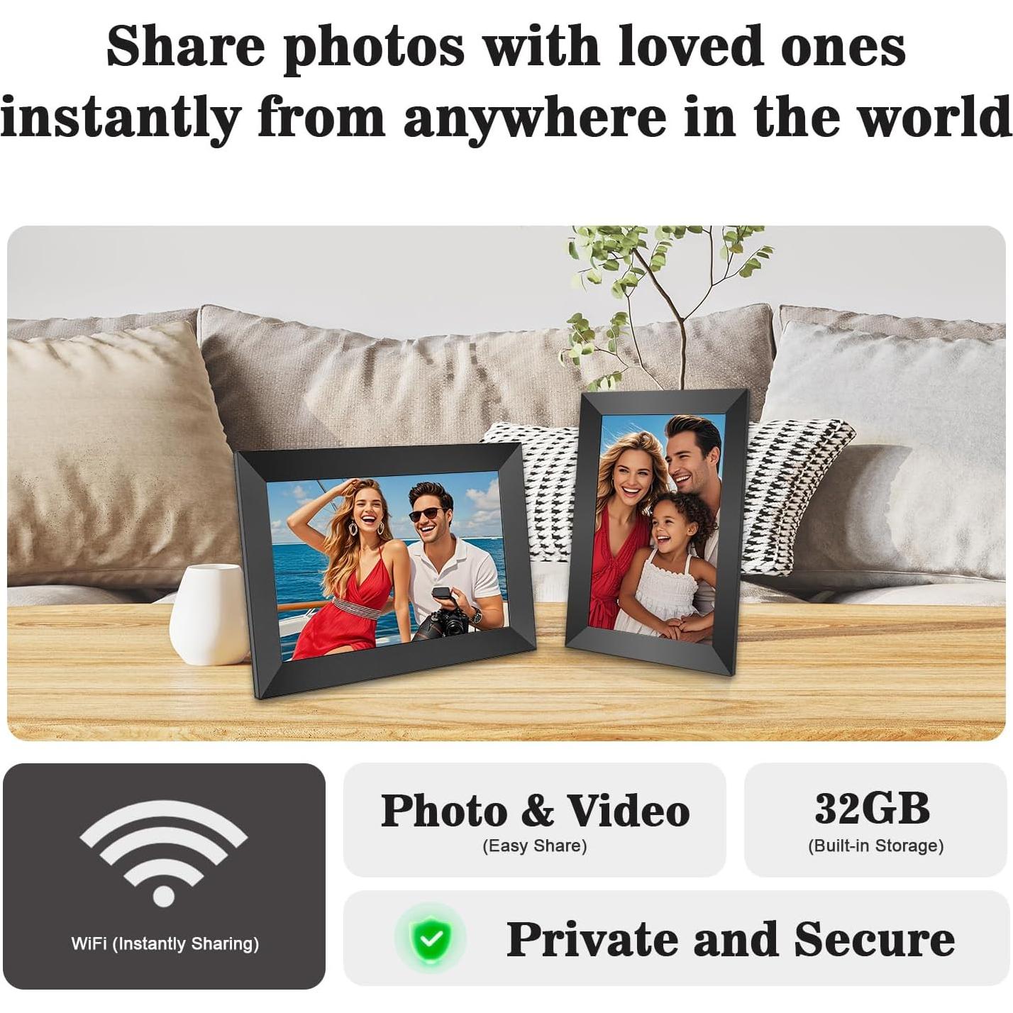 Marco de Fotos Digital Uhale 10.1" WiFi 32GB Pantalla IPS