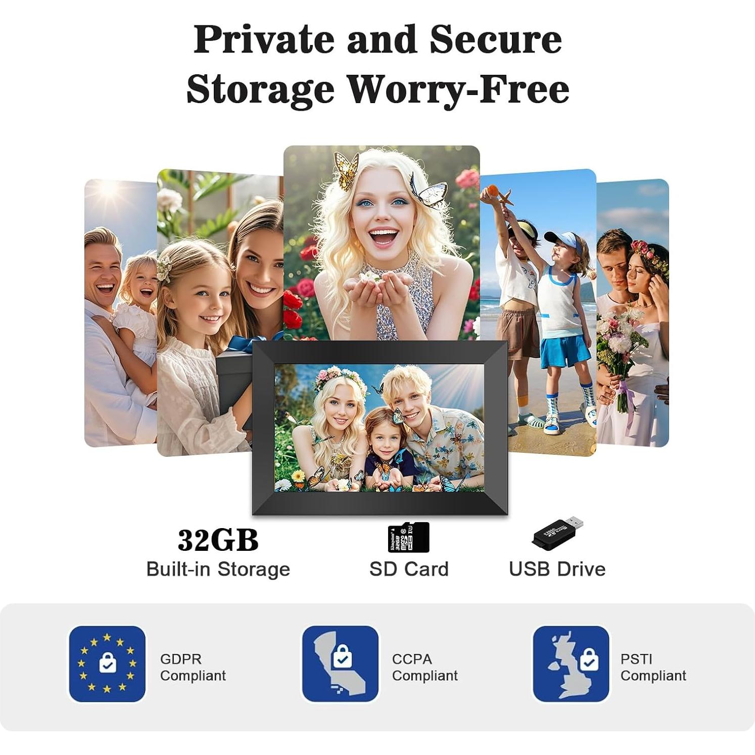 Marco de Fotos Digital Uhale 10.1" WiFi 32GB Pantalla IPS