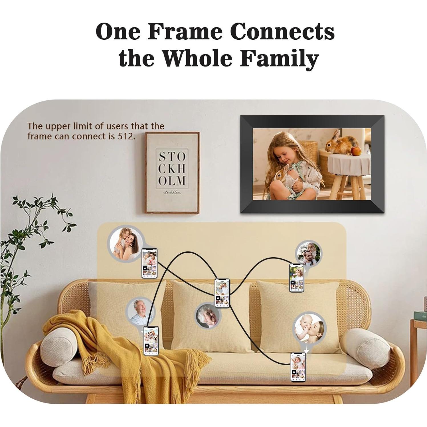 Marco de Fotos Digital Uhale 10.1" WiFi 32GB Pantalla IPS