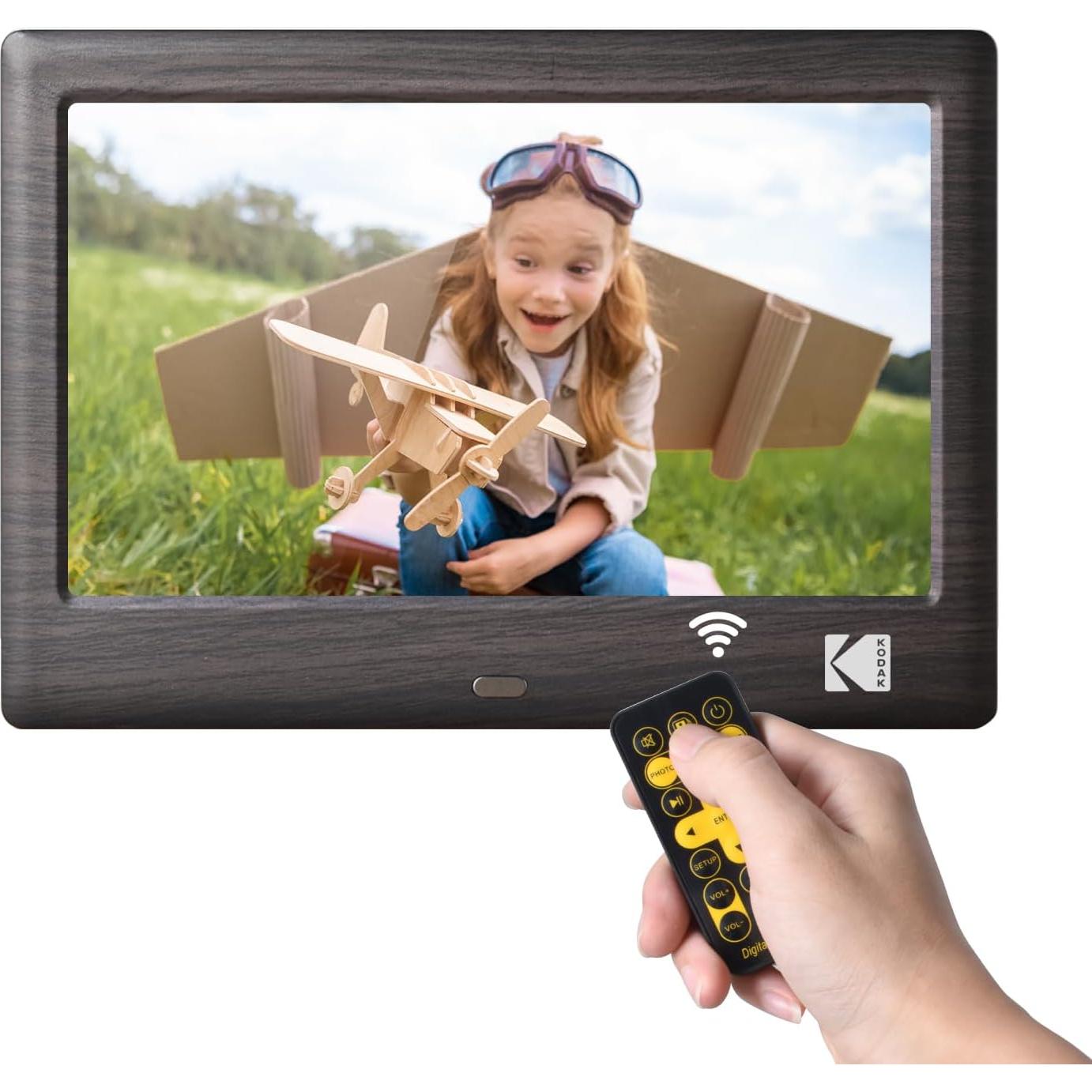 Marco Digital KODAK de Madera 18 cm Pantalla IPS HD 1024x600