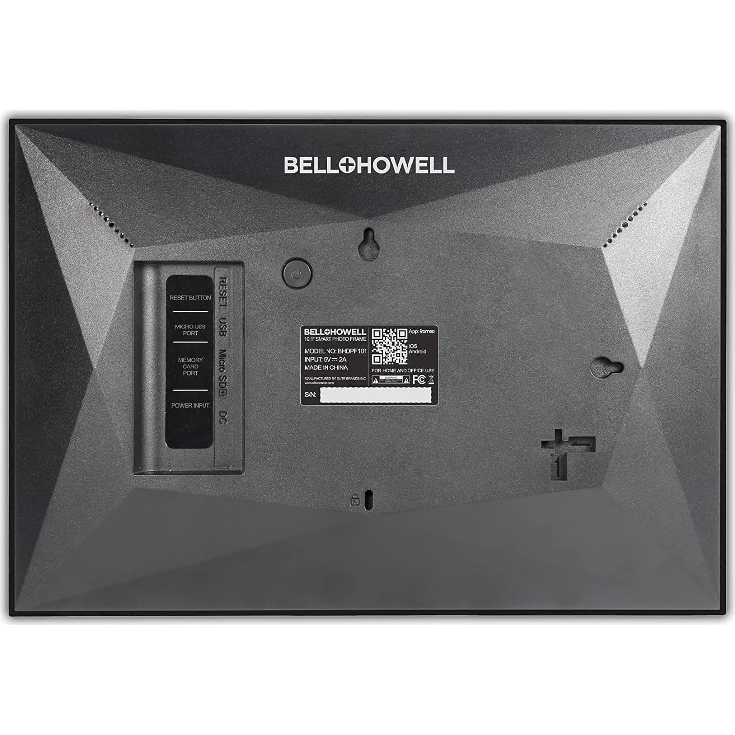 Marco de Fotos Inteligente Bell+Howell 10.1" HD Frameo Negro