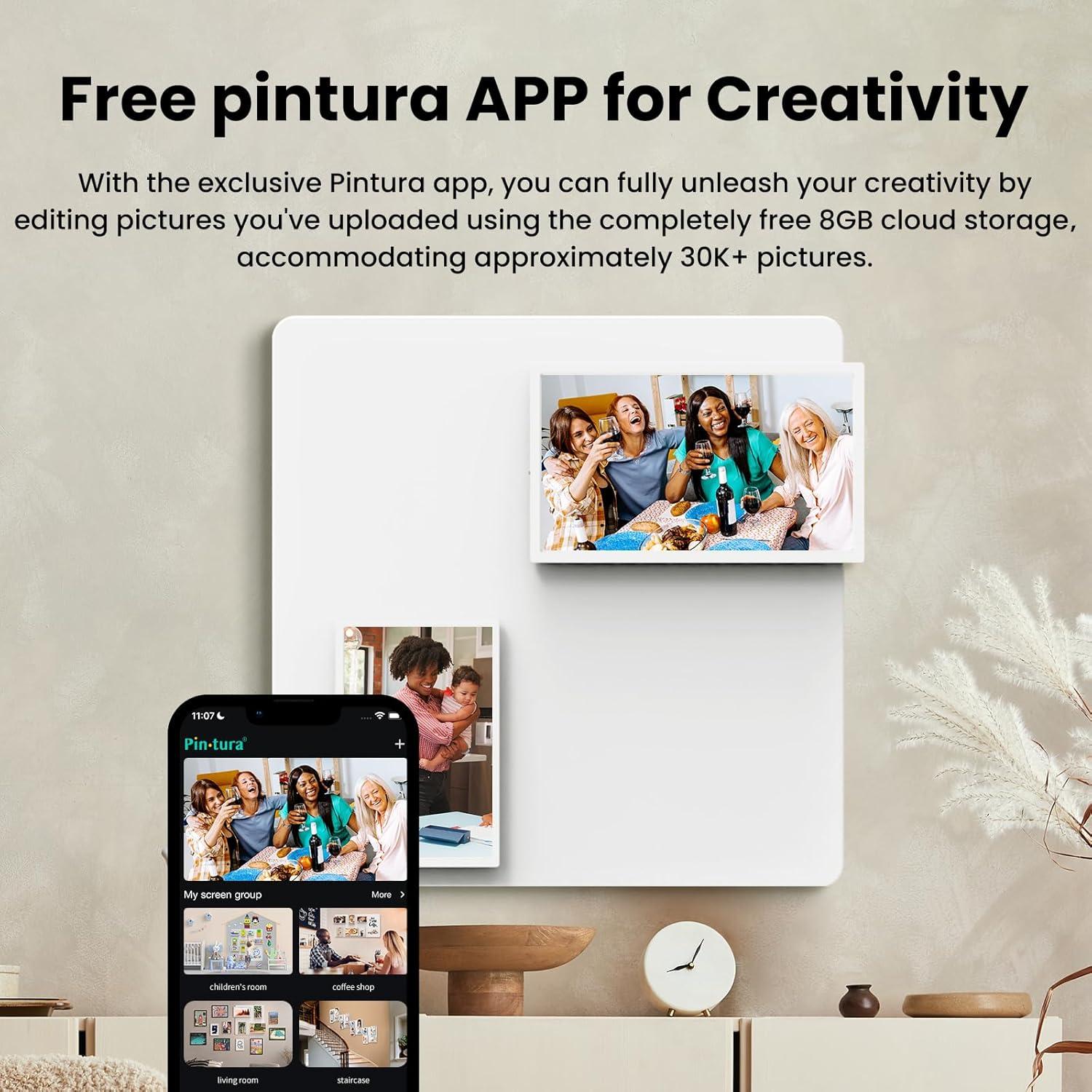 Marco de Foto Digital WiFi PIN TURA 10.1" y 13.3" FHD IPS