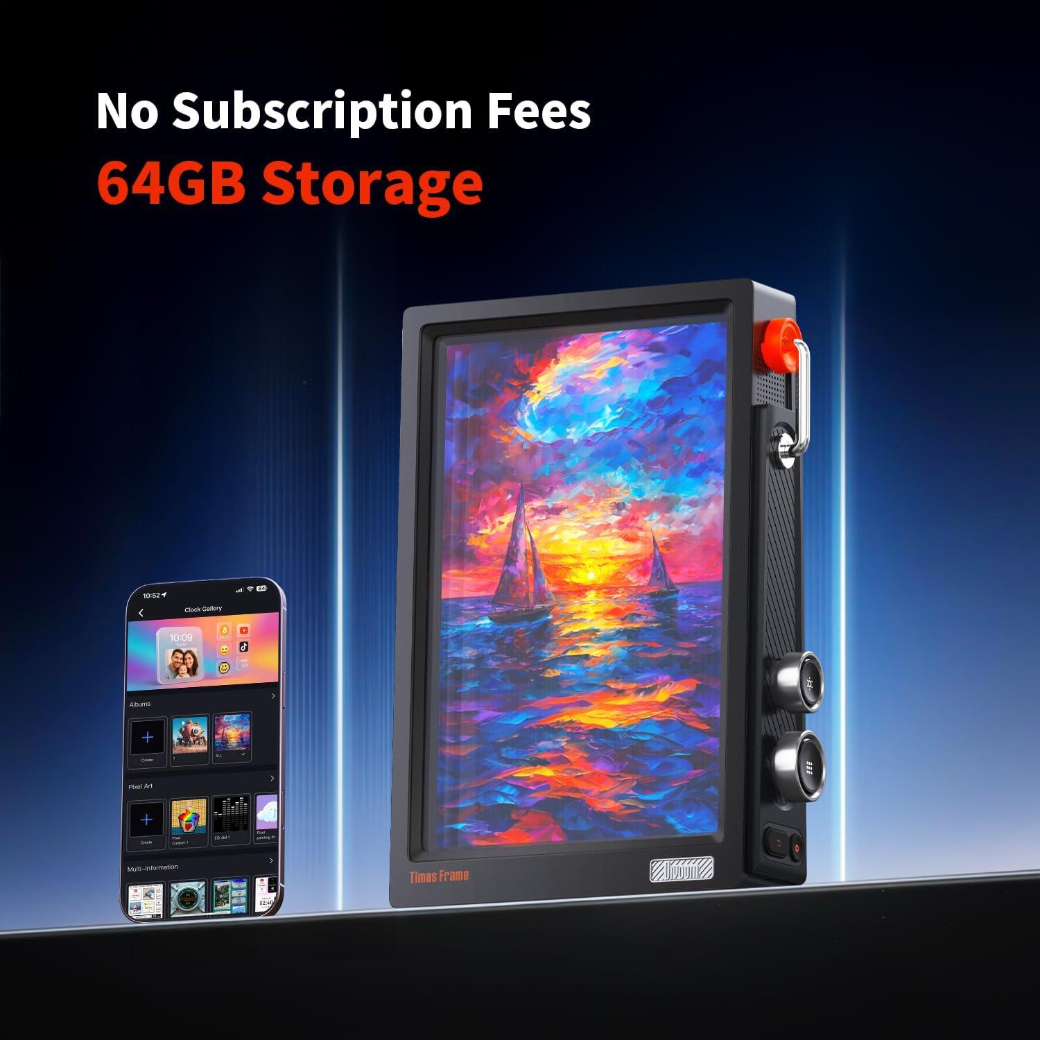 Divoom Times Frame - Marco Digital WiFi 10.1" HD 64GB Negro