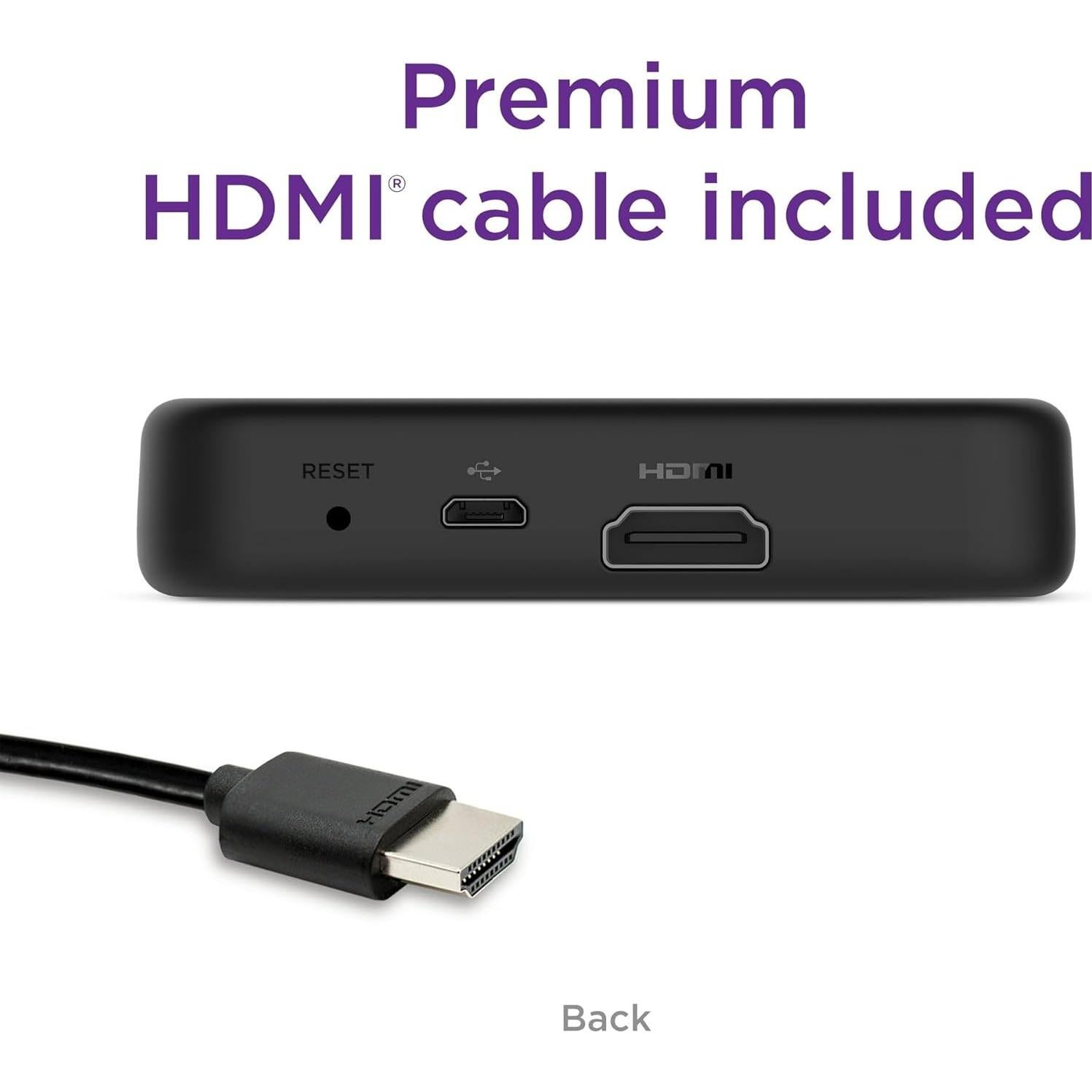 Roku Premiere Reproductor Streaming HD 4K HDR con HDMI