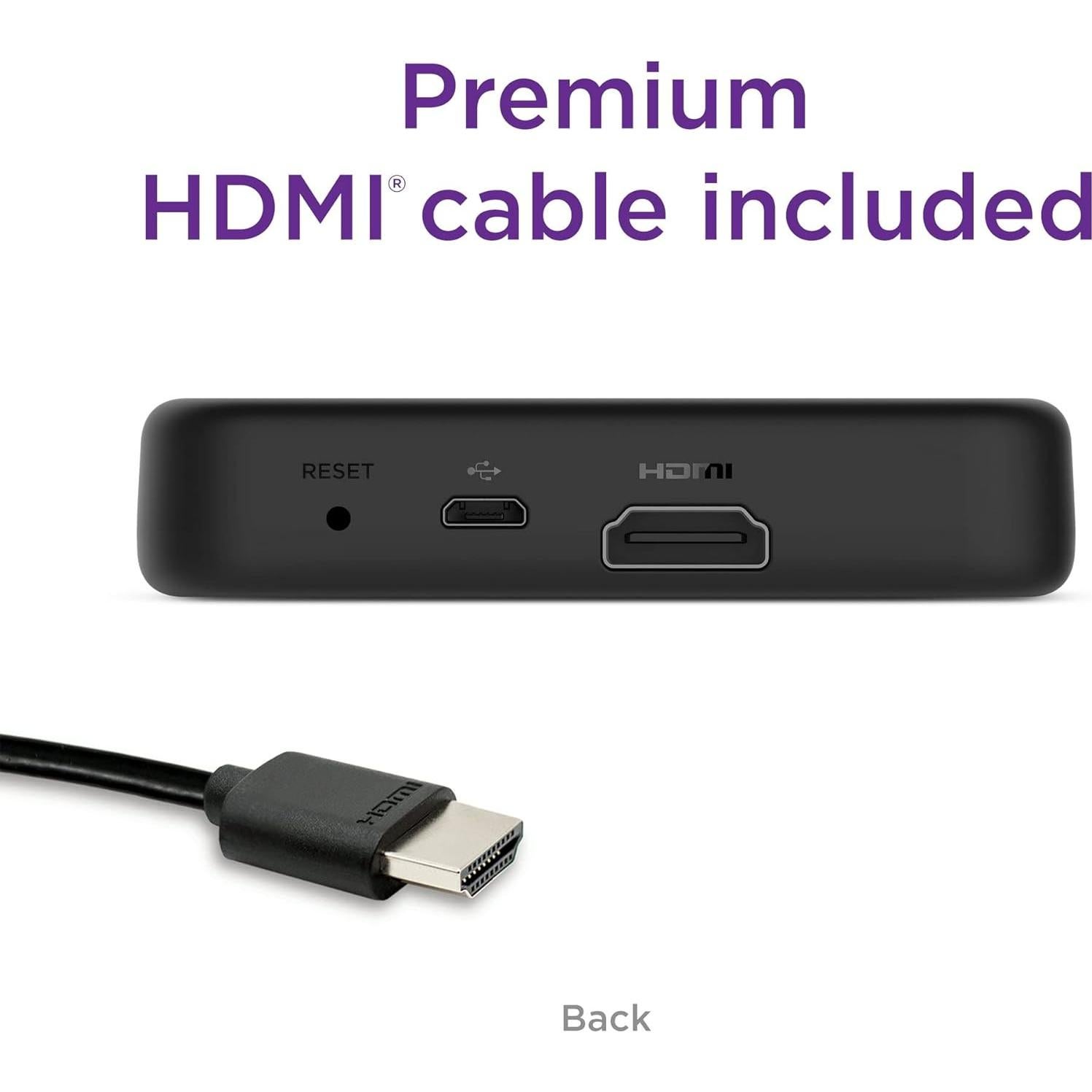 Roku Premiere Reproductor Streaming HD 4K HDR con HDMI