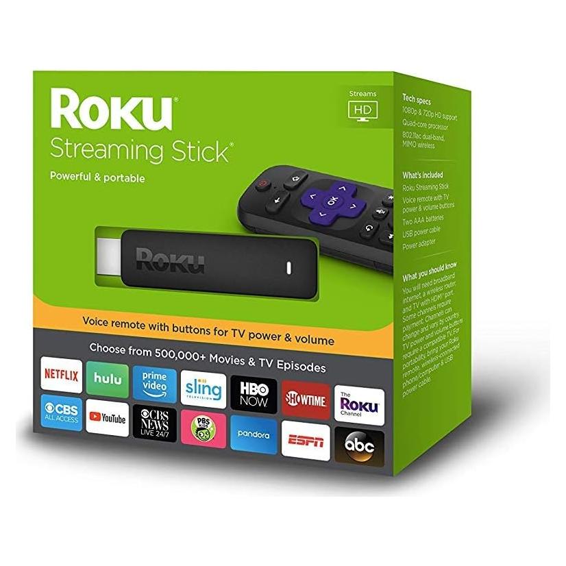 Roku Stick de Streaming GEN6 con Control Remoto por Voz - Negro