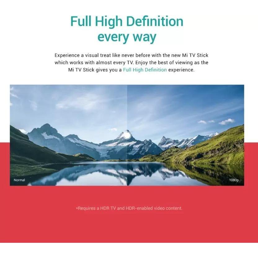 Xiaomi Mi TV Stick 1GB RAM 8GB ROM Streaming HD 1080P