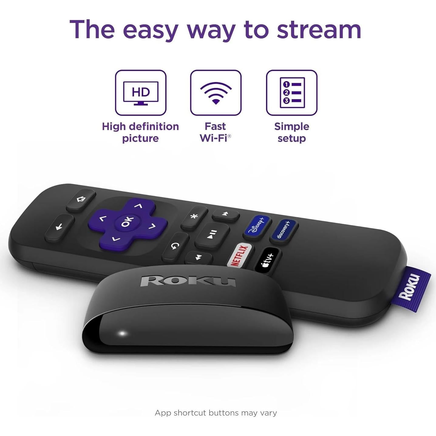 Dispositivo de Streaming HD Roku Express con HDMI y Control Remoto