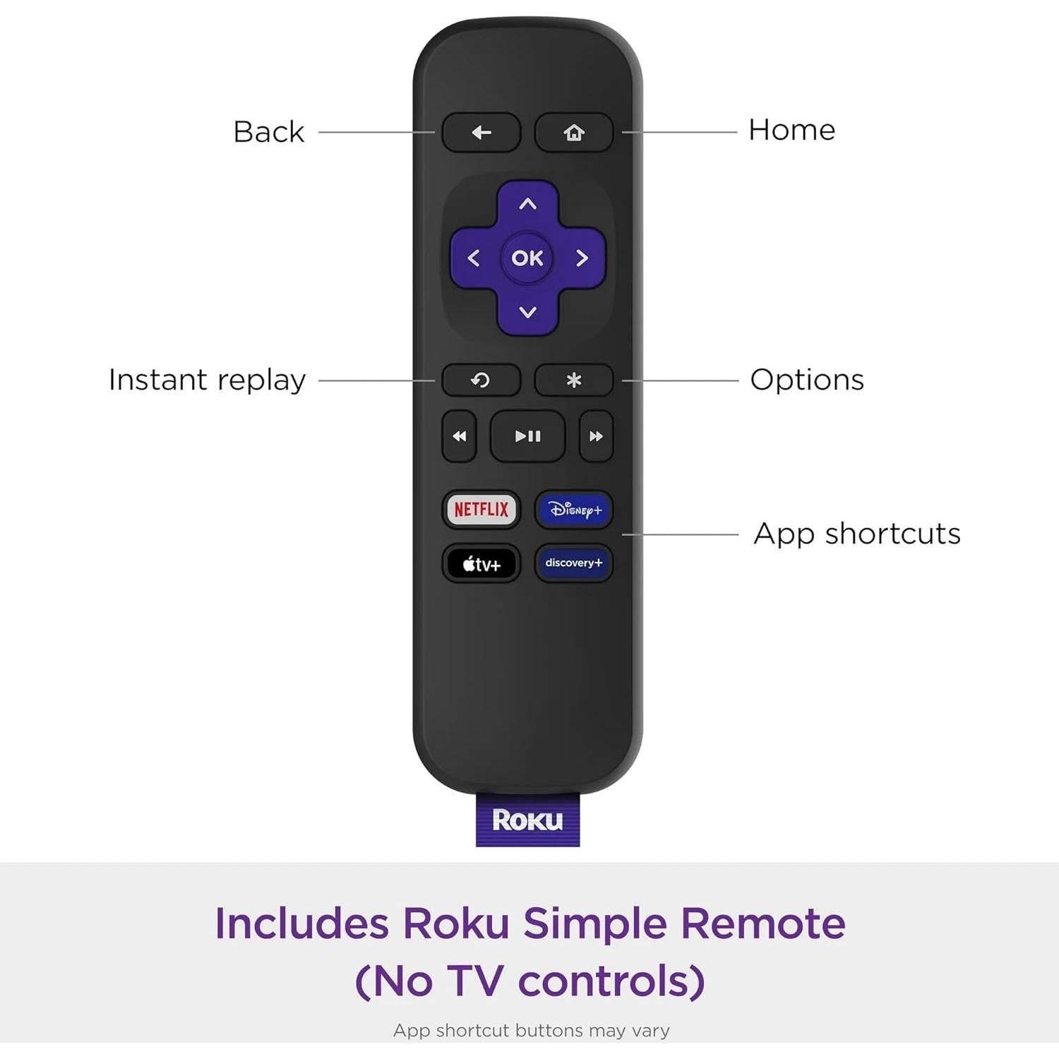 Dispositivo de Streaming HD Roku Express con HDMI y Control Remoto