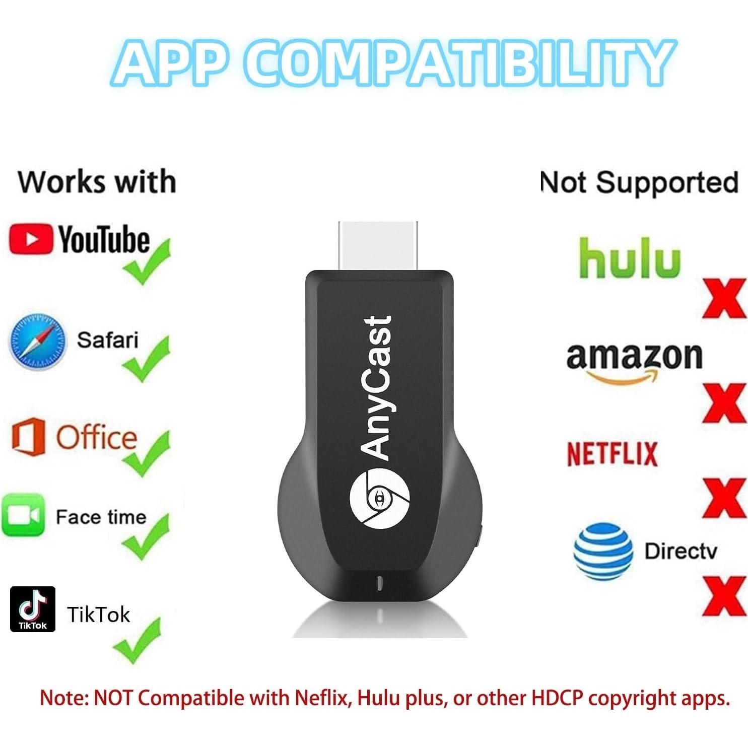 Adaptador Inalámbrico HD SmartSee 1080P para Espejo de Pantalla