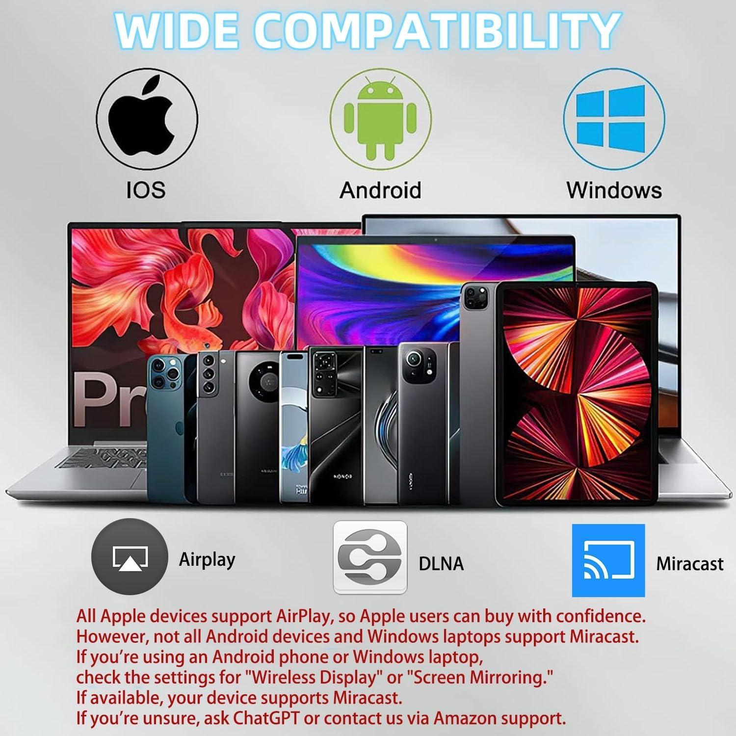 Adaptador Inalámbrico HD SmartSee 1080P para Espejo de Pantalla