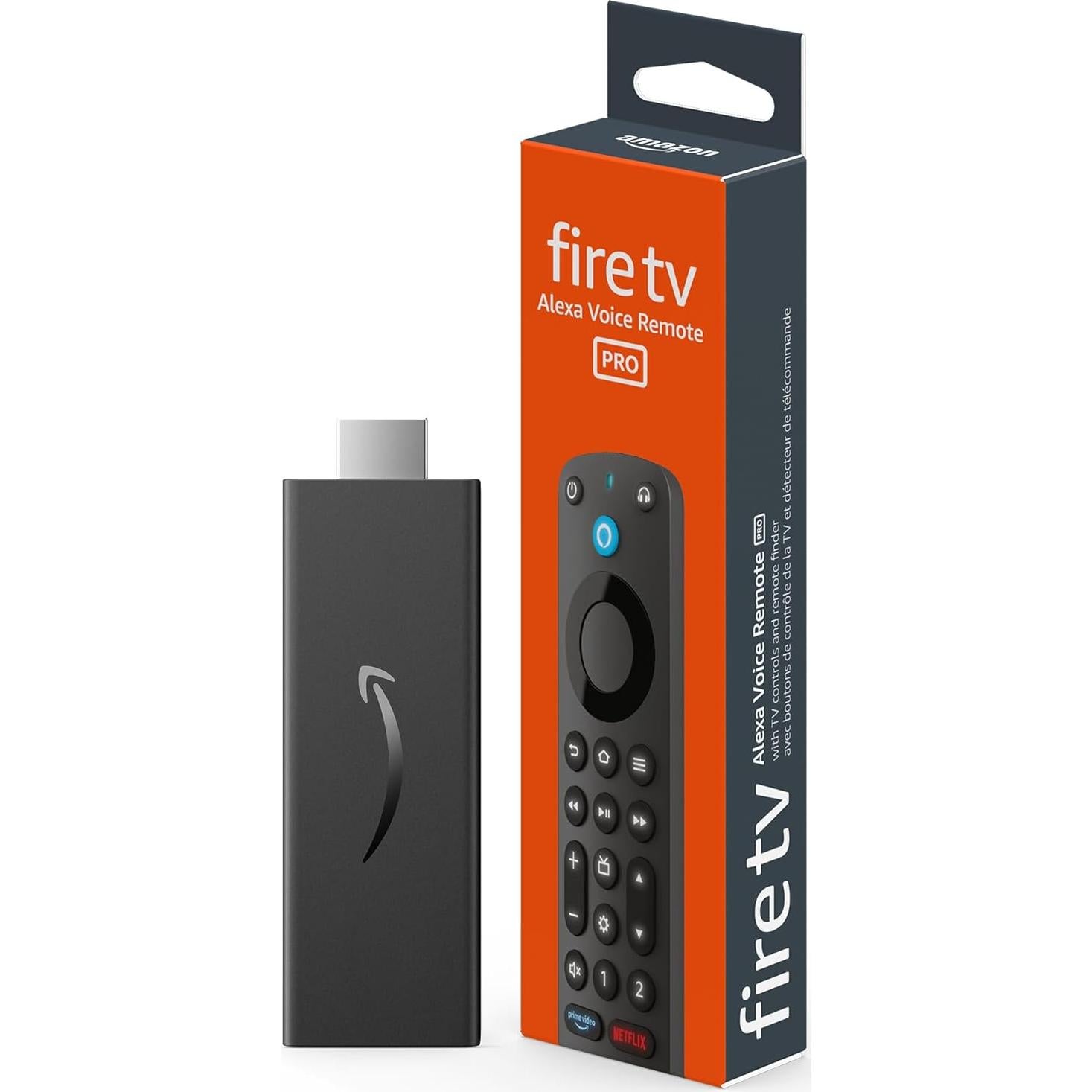 Fire TV Stick HD streaming device bundle with Alexa Voice Remote Pro