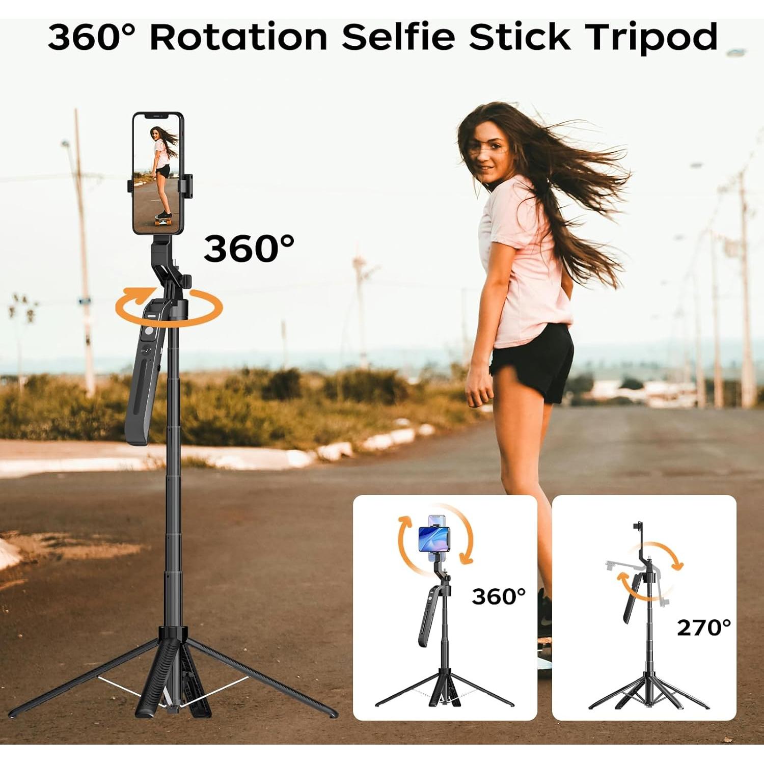 Trípode Selfie Stick FUNSNAP FP-A6-01 70" (177.8 cm) con Seguimiento Automático