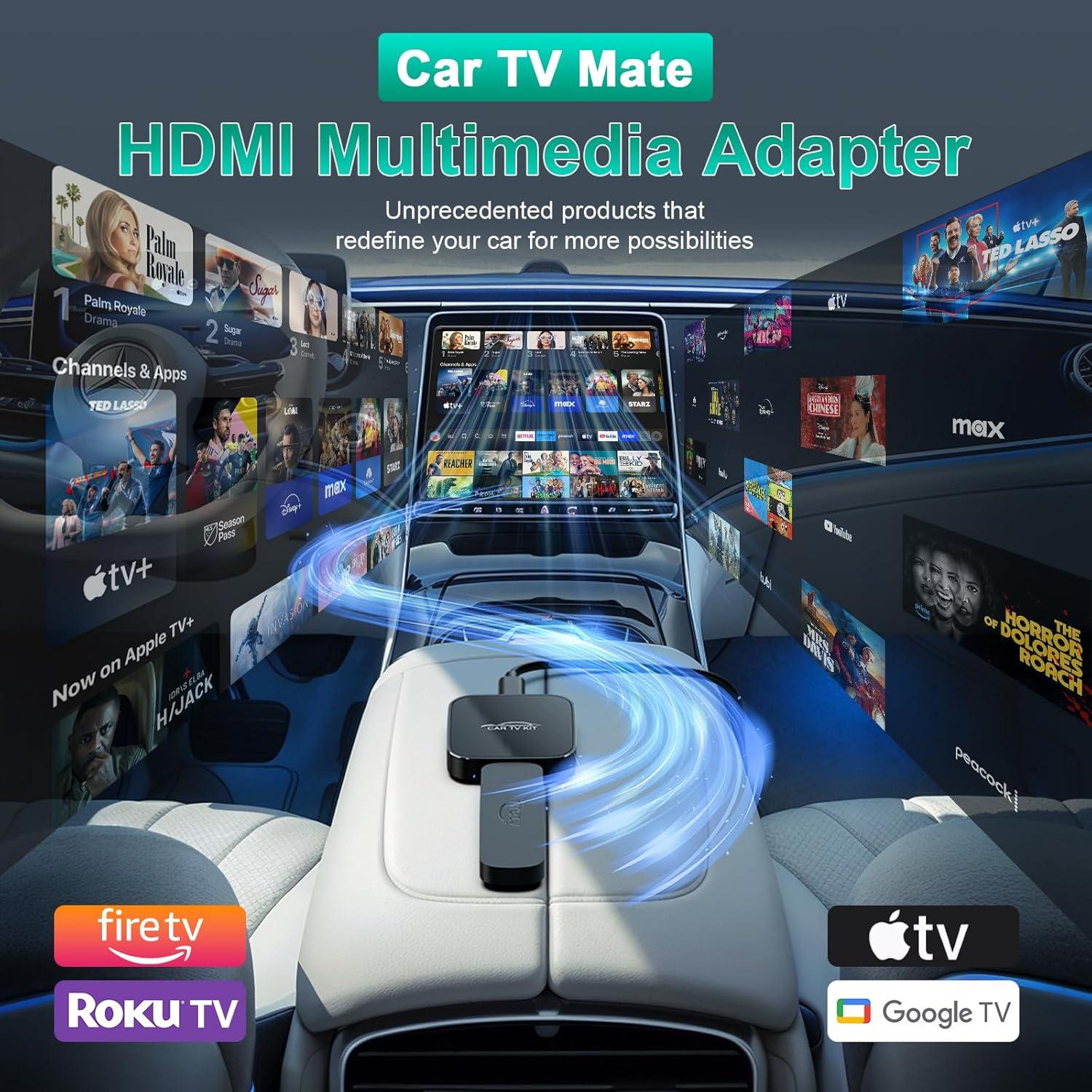 Adaptador Car TV Mate Max HDMI 3 en 1 con CarPlay Inalámbrico