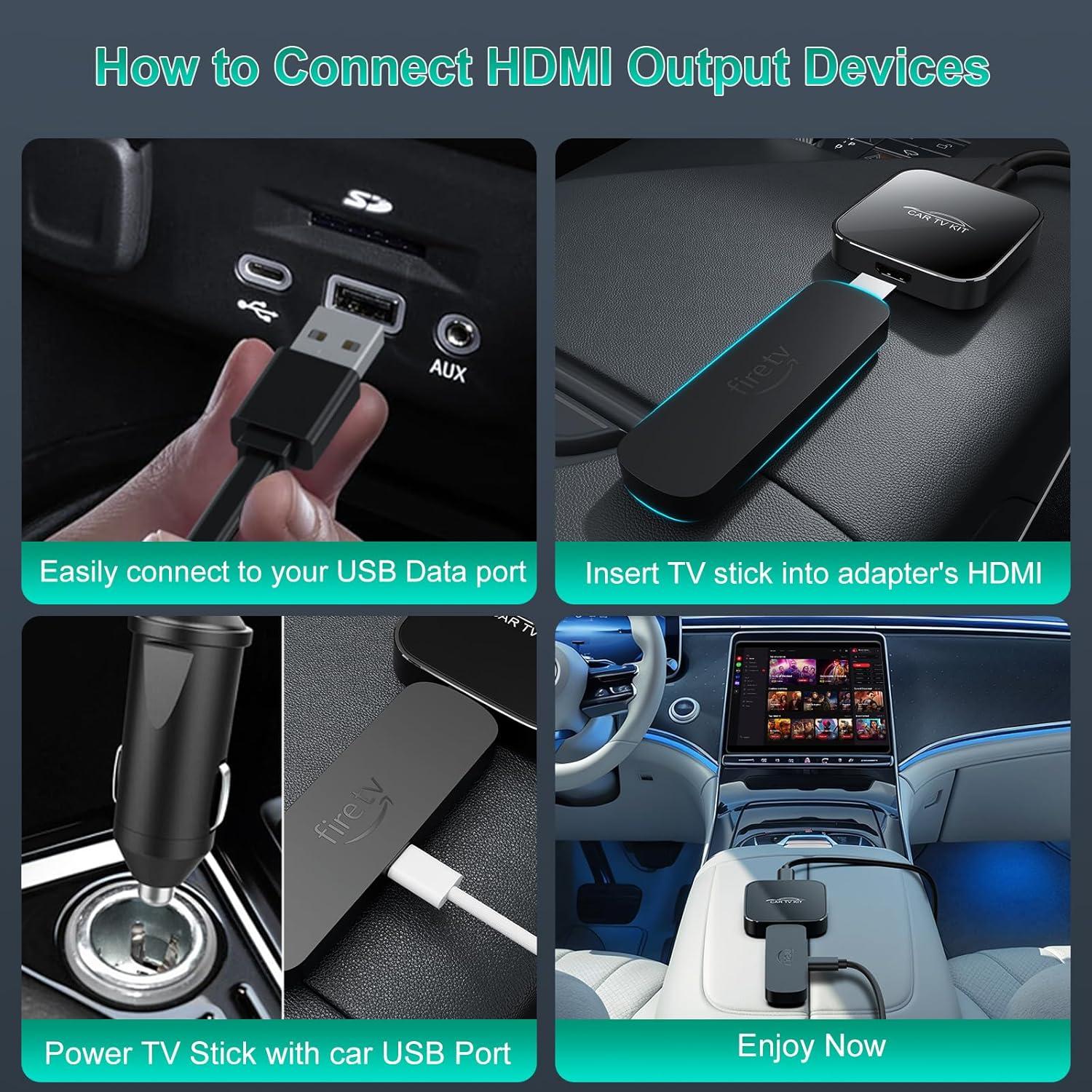 Adaptador Car TV Mate Max HDMI 3 en 1 con CarPlay Inalámbrico