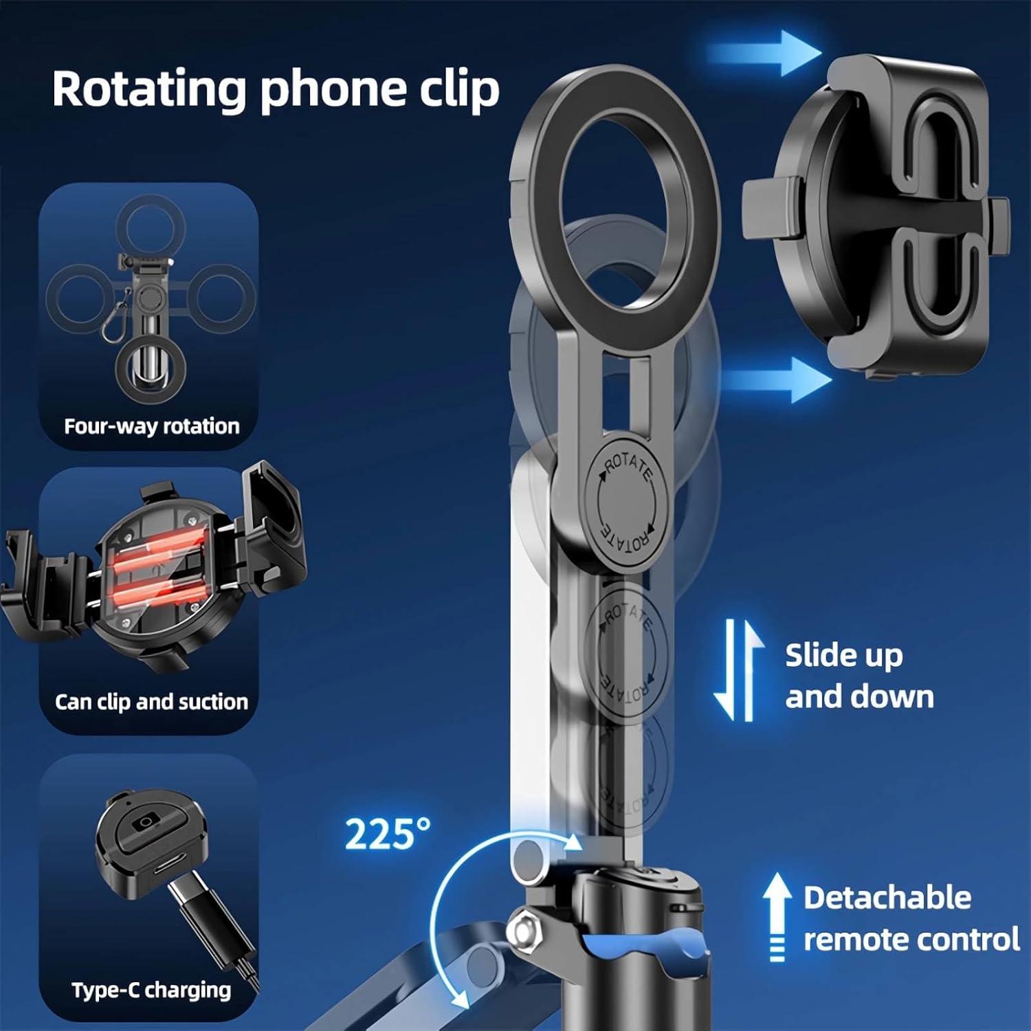 Soporte para Selfie Magnético 3-en-1 Bonkyo P15 Mini-C