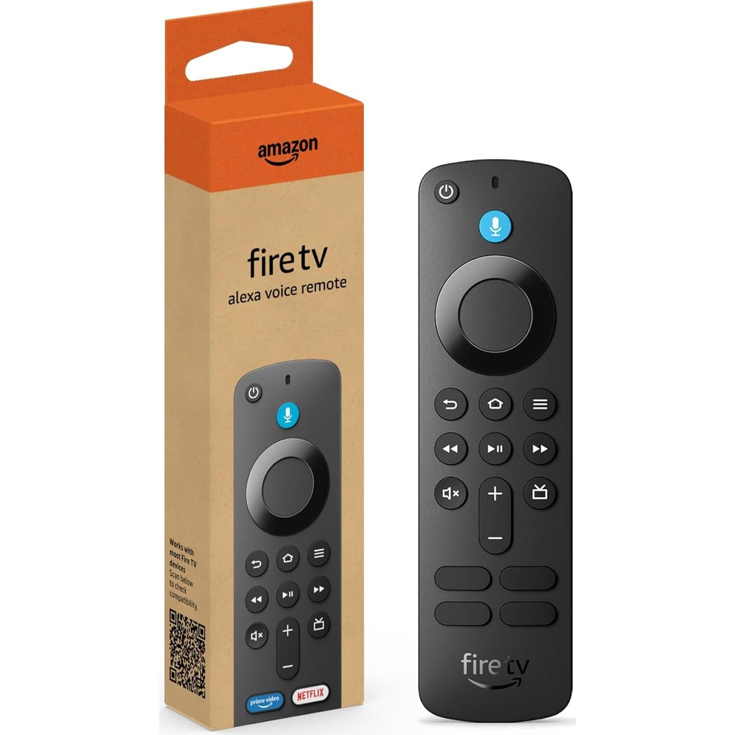 Amazon Fire TV Alexa Voice Remote (newest model) with TV controls, requires compatible Fire TV device