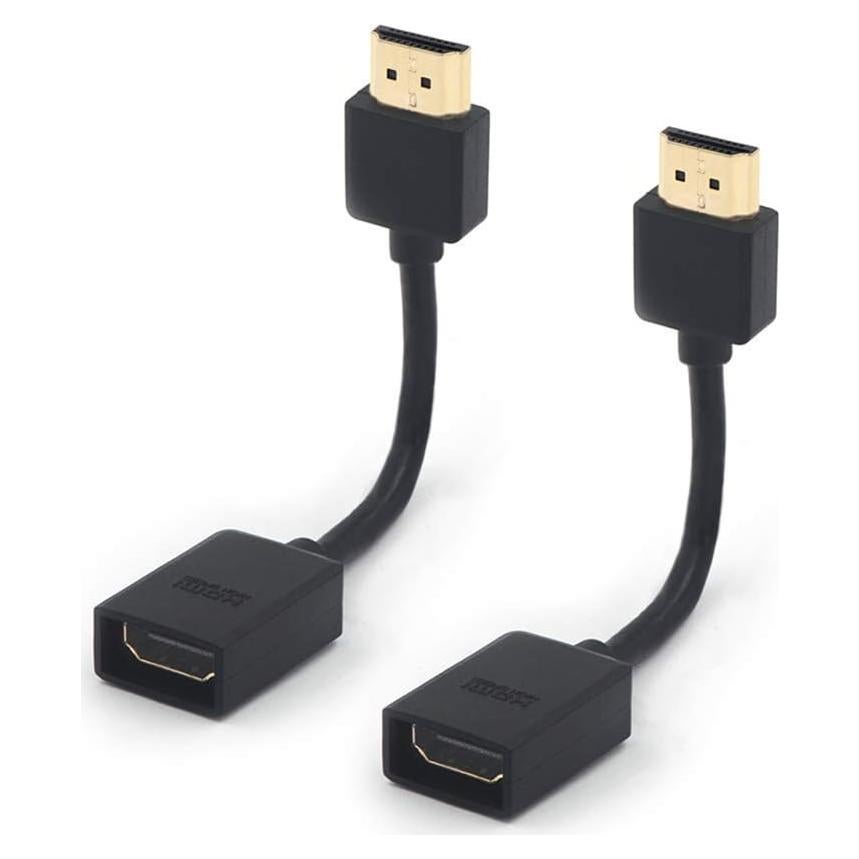 Adaptador HDMI Macho a Hembra VCE 2-Pack 4K 60Hz Chapado Oro