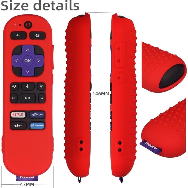 Funda de Silicona Hi Color para Control Remoto Roku 2023 Verde Brillante