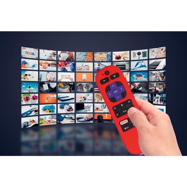 Funda de Silicona Hi Color para Control Remoto Roku 2023 Verde Brillante