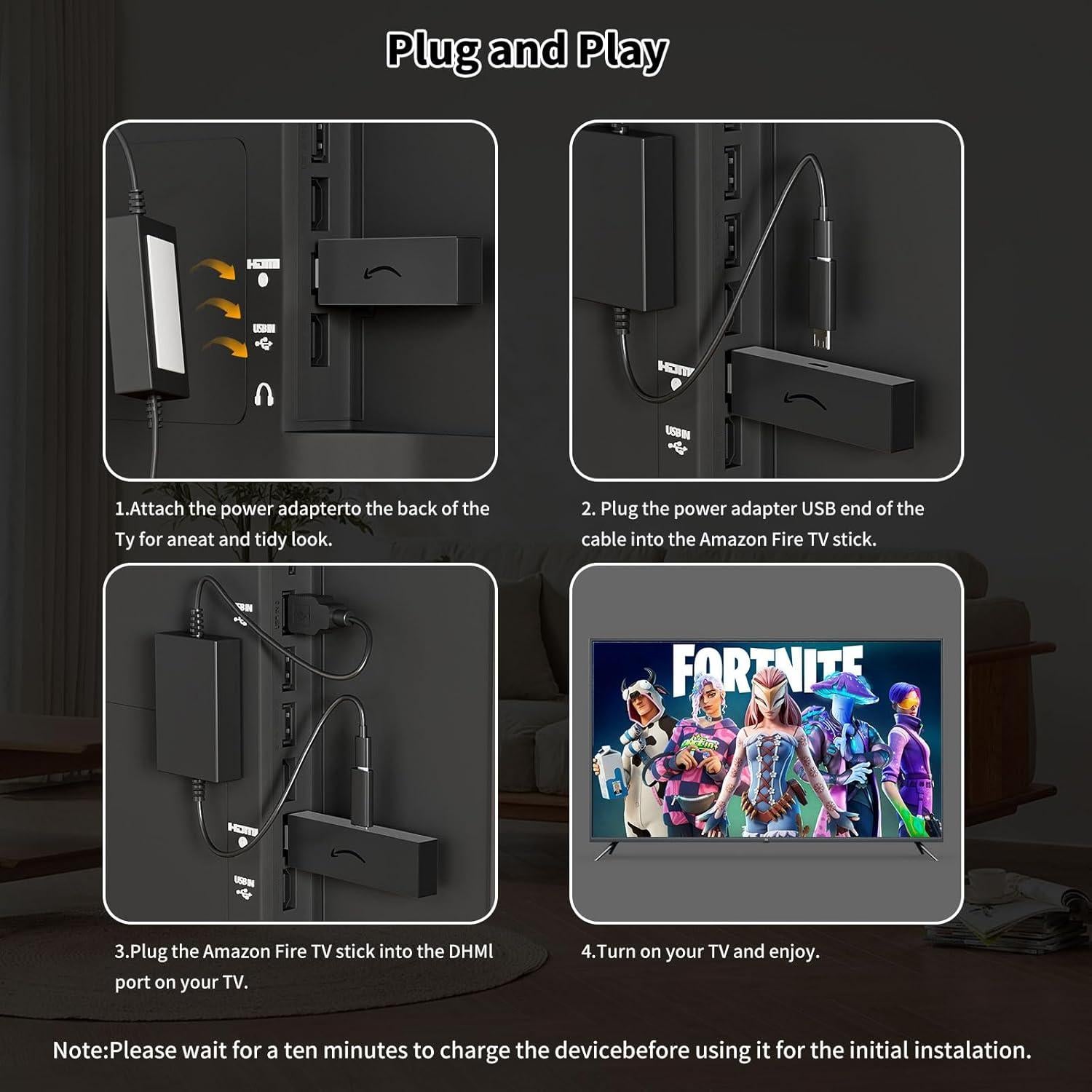 Cable de Alimentación USB QUZOC para Fire TV Stick y Chromecast