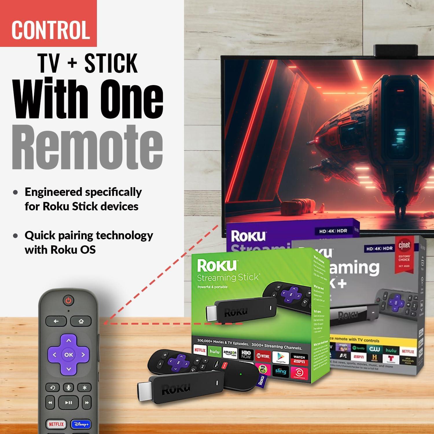 Control Remoto Universal Anderic RC-FA5 para Roku con Voz