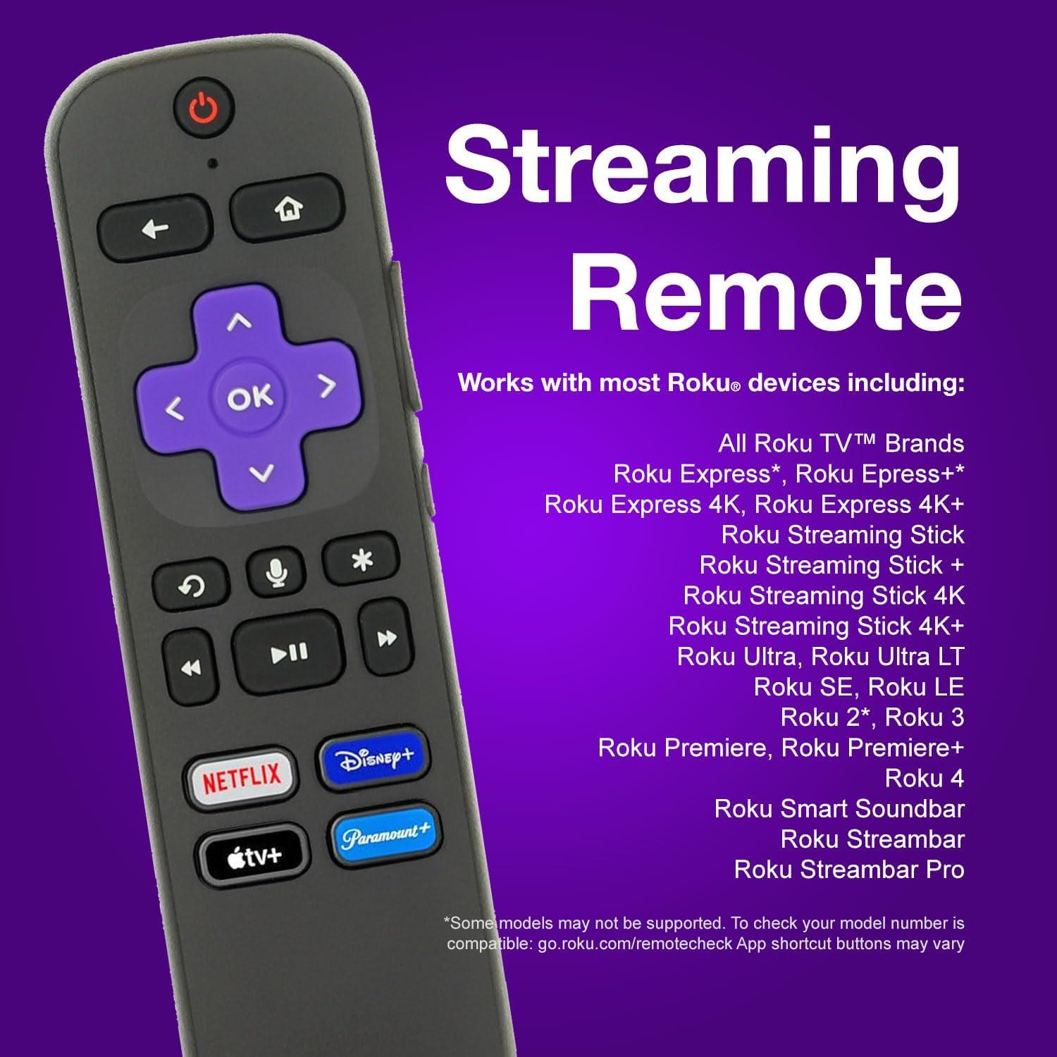 Control Remoto Anderic RC-FA5 para Roku - Compatible con Roku TV