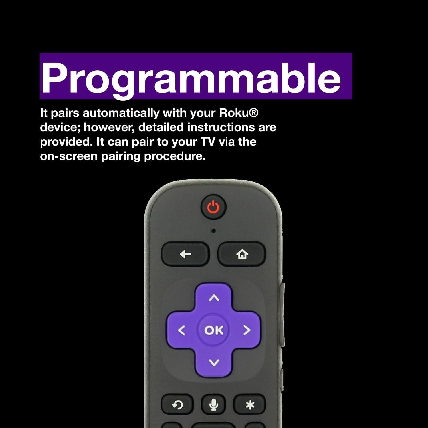 Control Remoto Anderic RC-FA5 para Roku - Compatible con Roku TV