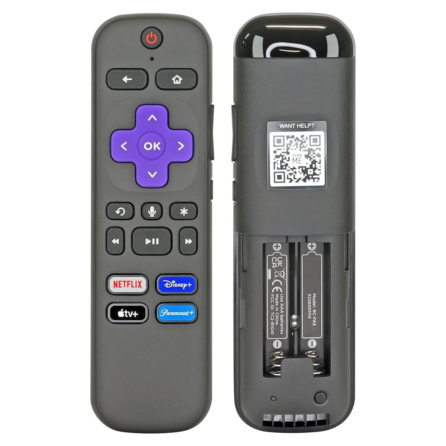 Control Remoto Universal Anderic RC-FA1 para Roku - Voz