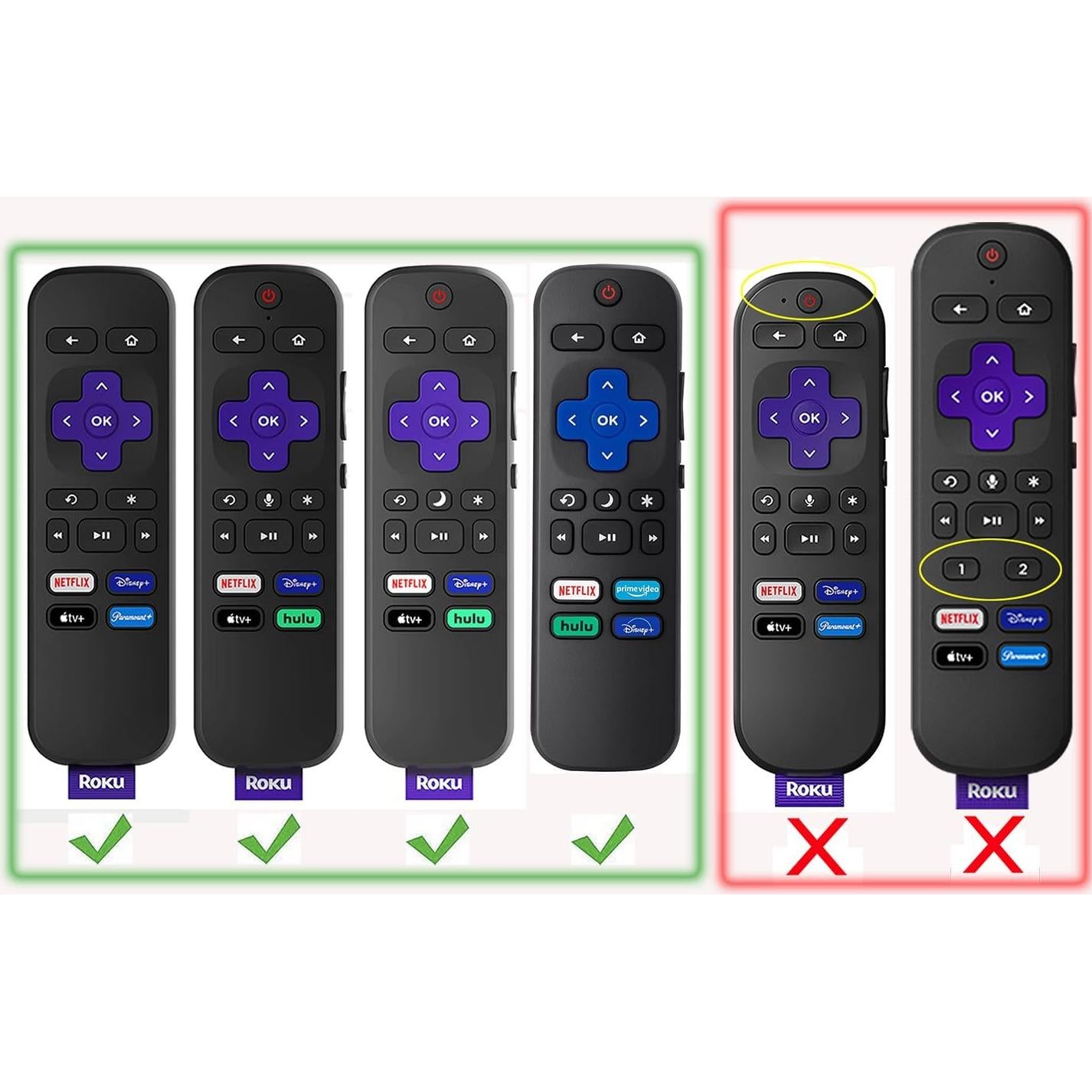 Funda de silicona negra para control remoto Roku TV AKSHFETH