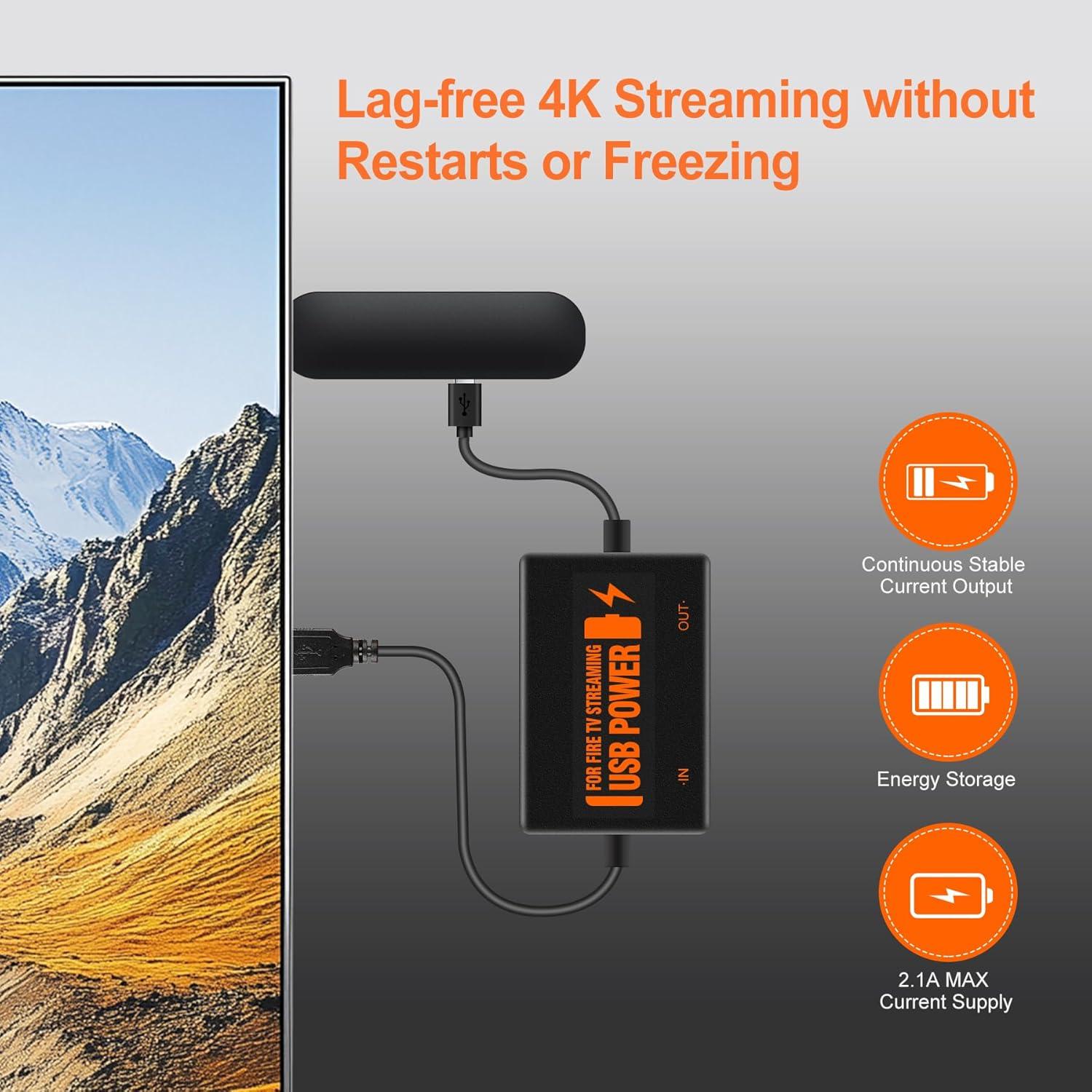 Adaptador de Corriente USB Finevoy para Fire TV Stick 5V/2.1A