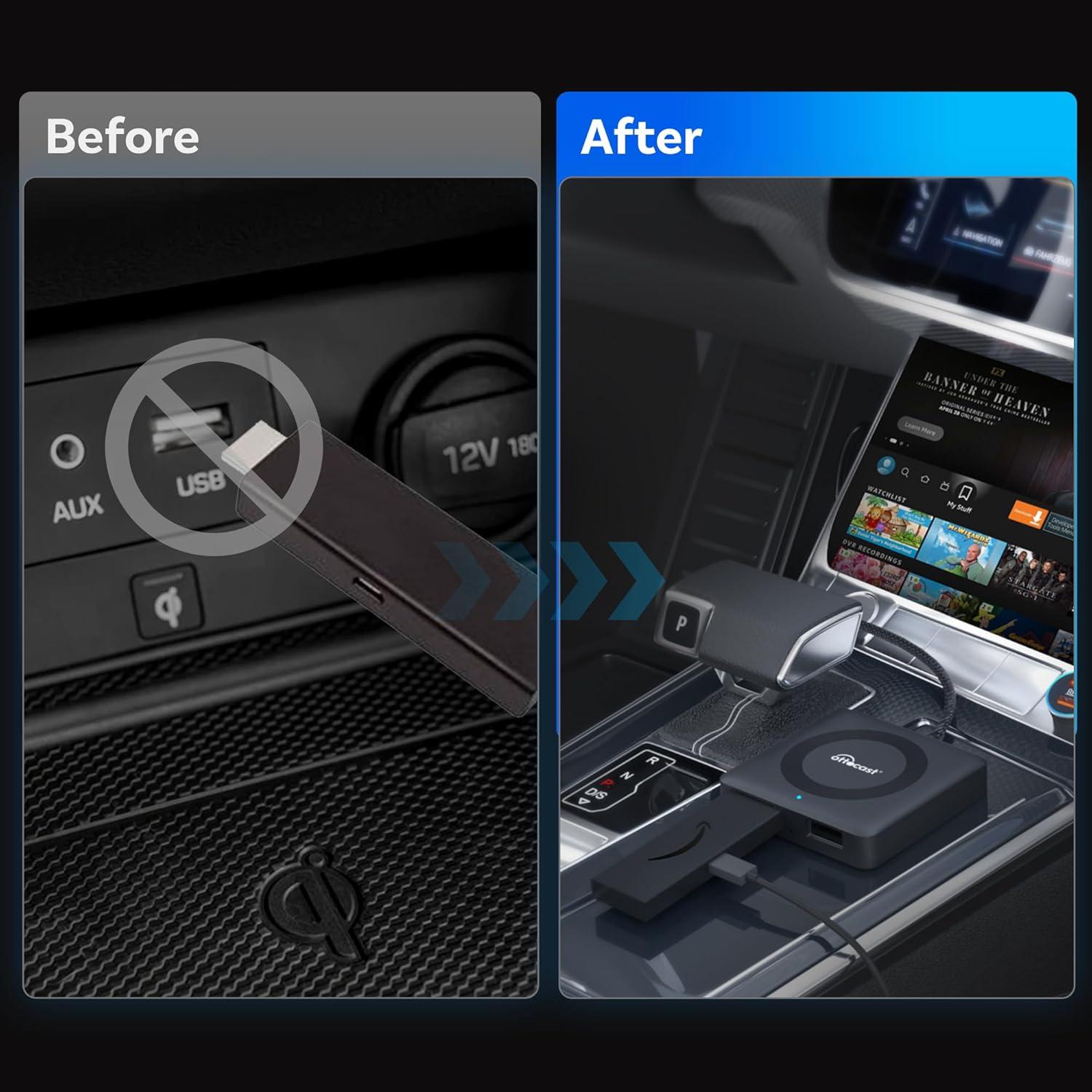 Adaptador CarPlay Inalámbrico OTTOCAST Car TV Mate Pro 1080P