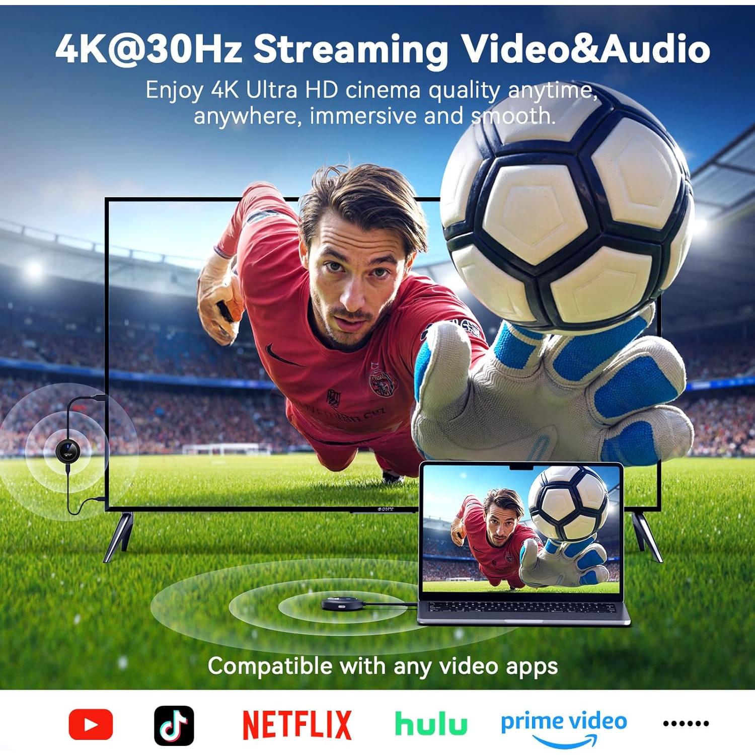 Transmisor y receptor HDMI inalámbrico 4K 4URPC SP004K