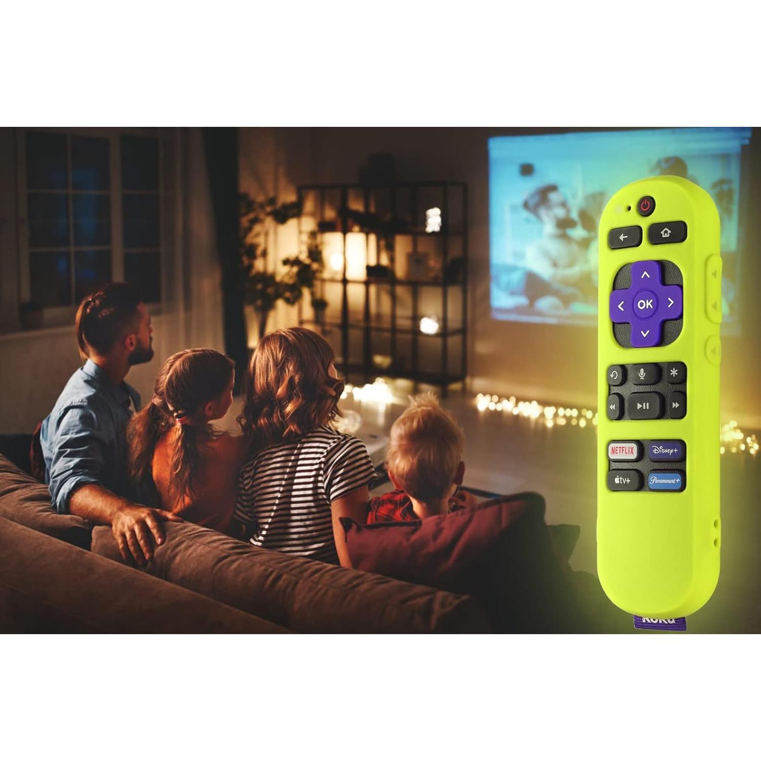 Funda de Silicona Verde Brillante para Control Remoto Roku RCA1R