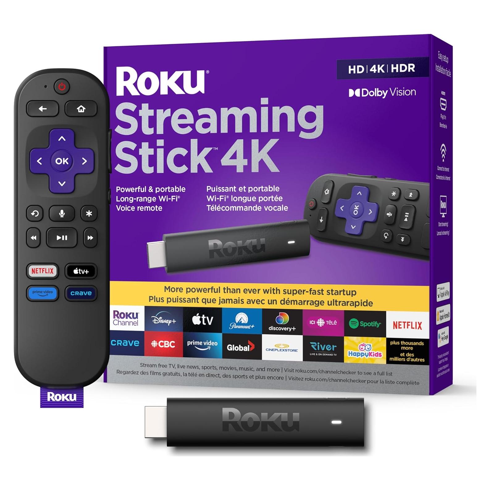 Roku Streaming Stick 4K 2022 - Dispositivo de Streaming 4K HDR