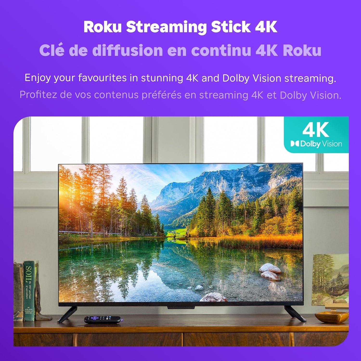 Roku Streaming Stick 4K 2022 - Dispositivo de Streaming 4K HDR