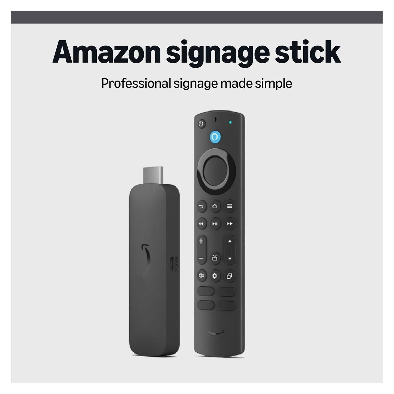 Signage Stick – Professional Digital Signage 4K Media Player – Designed for Businesses of All Sizes, Easy Setup with free Mobile App, and CMS Compatibility