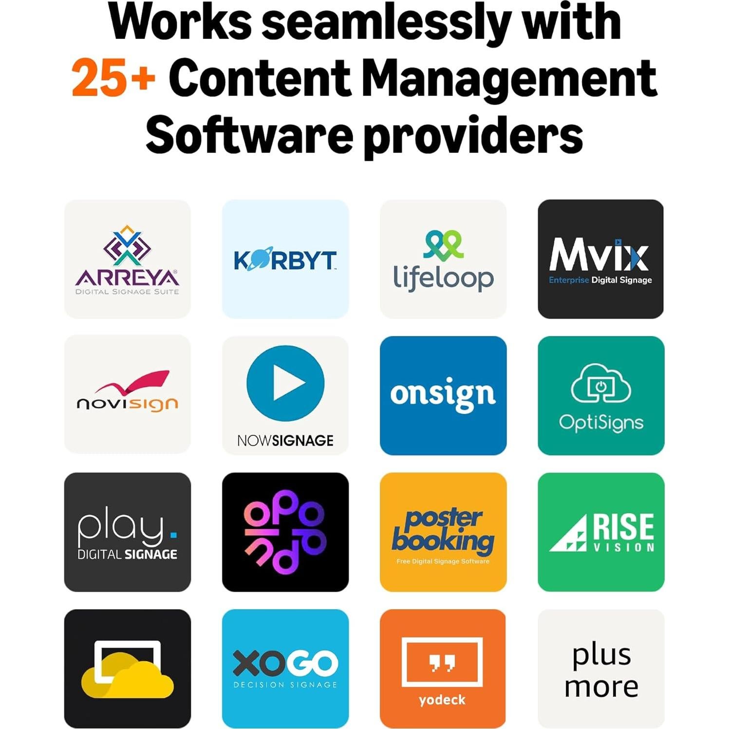 Signage Stick – Professional Digital Signage 4K Media Player – Designed for Businesses of All Sizes, Easy Setup with free Mobile App, and CMS Compatibility