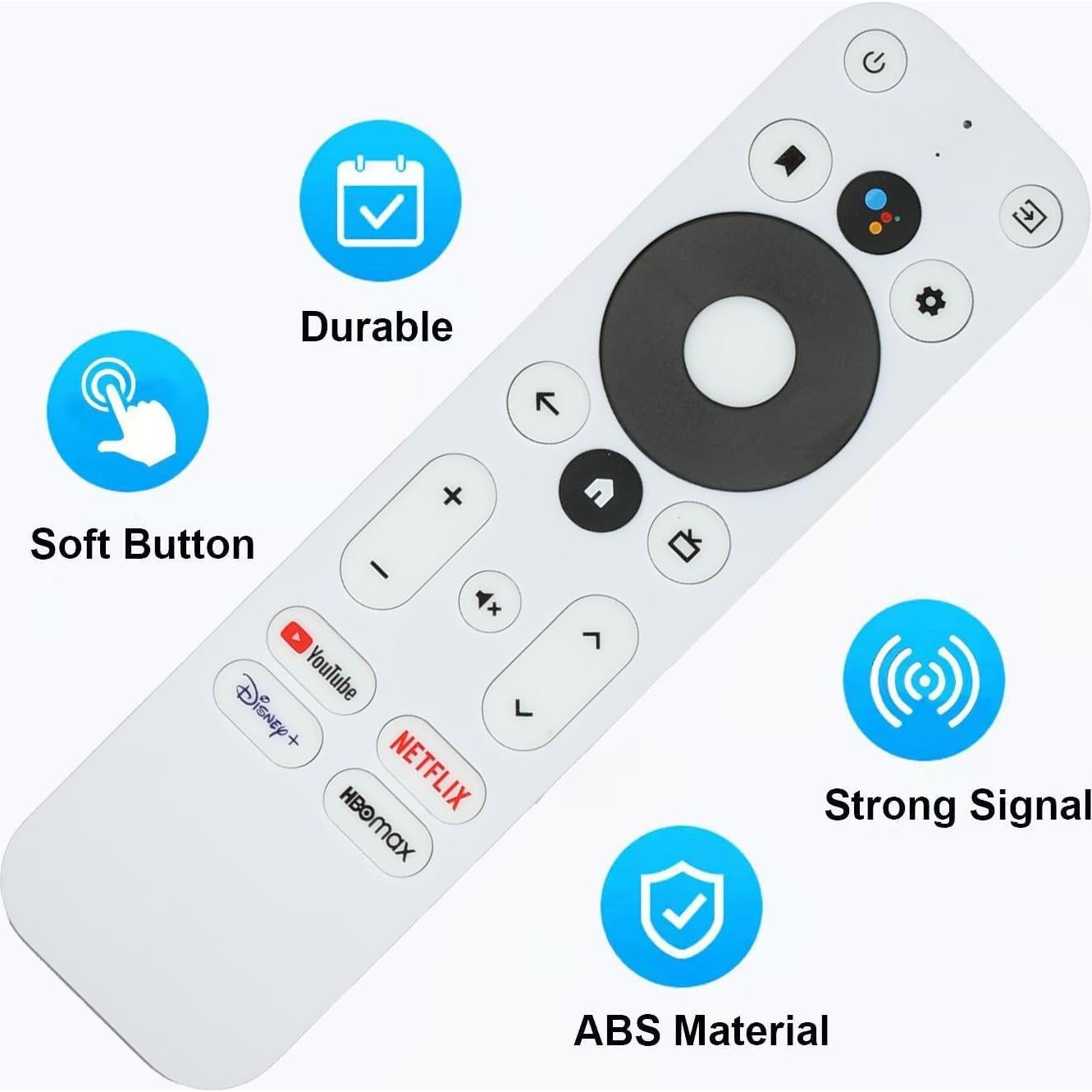 Control Remoto de Voz MEIWELL para ONN Android FHD 4K UHD