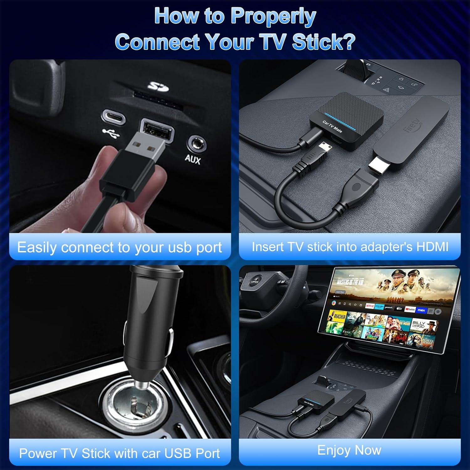 Adaptador de TV para coche CarPlay Mate Pro HDMI 2 en 1